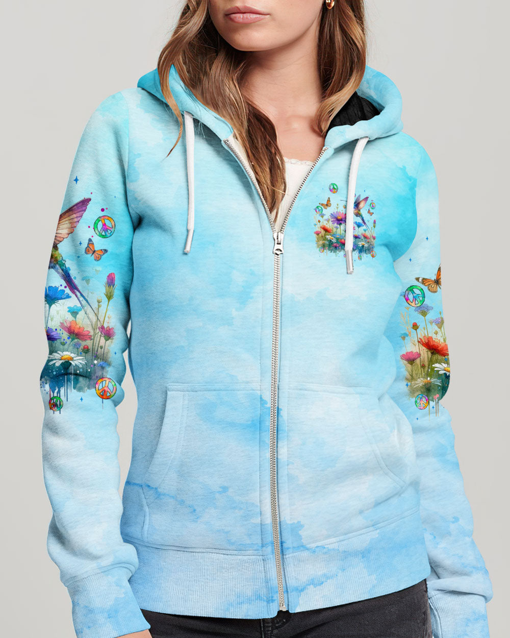 YOU BELONG AMONG THE WILDFLOWERS HUMMINGBIRD ALL OVER PRINT - TYQY1006245