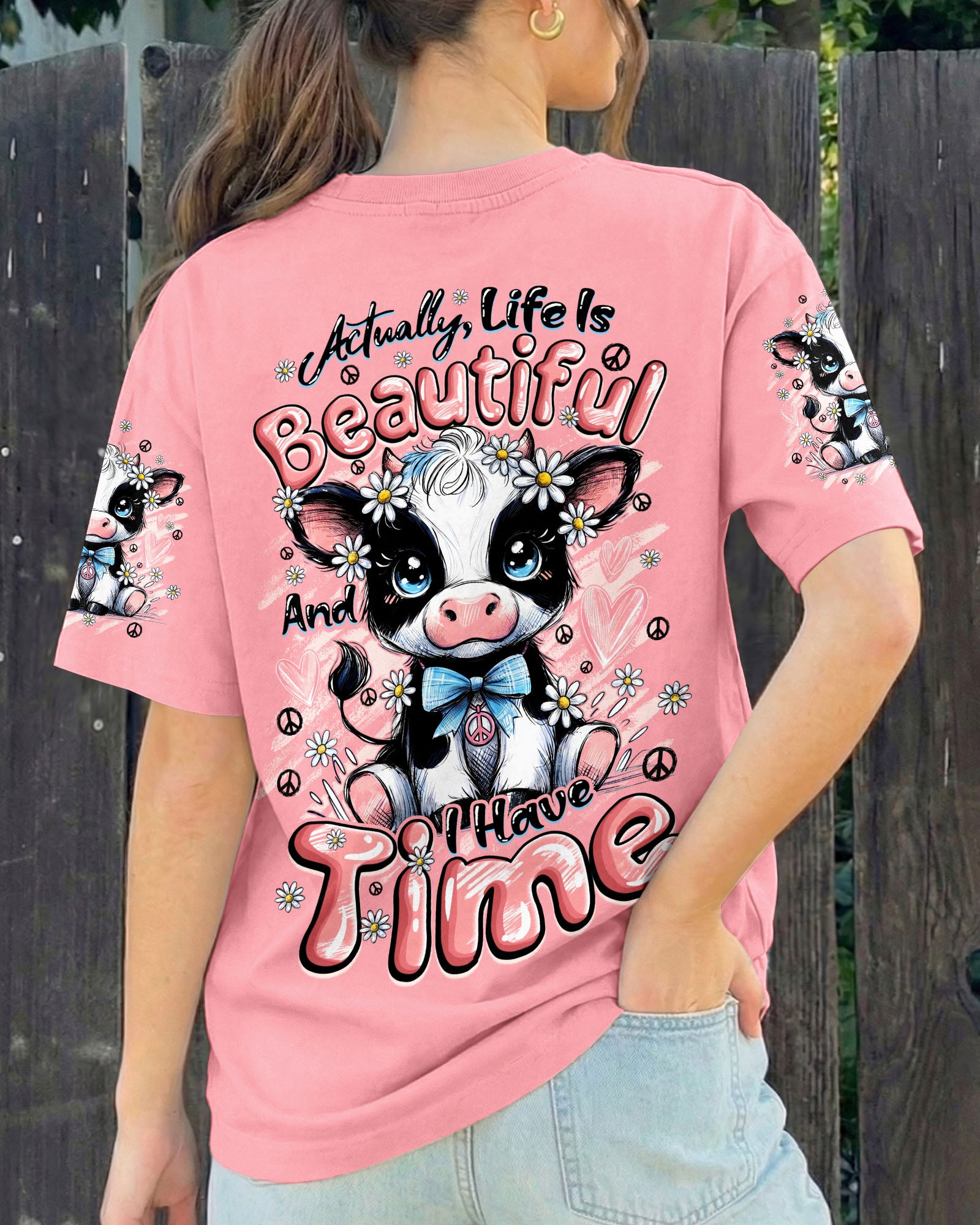 LIFE IS BEAUTIFUL COW ALL OVER PRINT - TYQY1007262