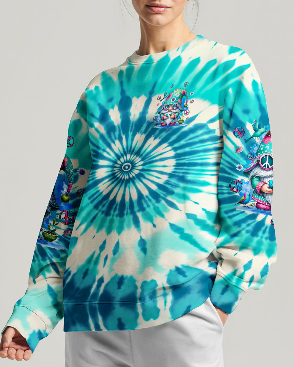 BE HAPPY BE BRIGHT BE YOU GNOME TIE DYE ALL OVER PRINT - TYQY1106243