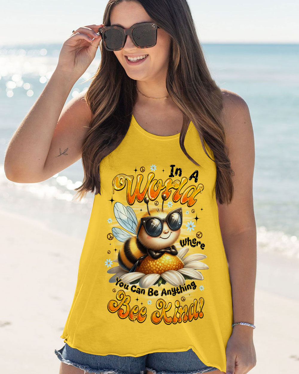 IN A WORLD WHERE YOU CAN BE ANYTHING BEE KIND ALL OVER PRINT - TYQY1106251