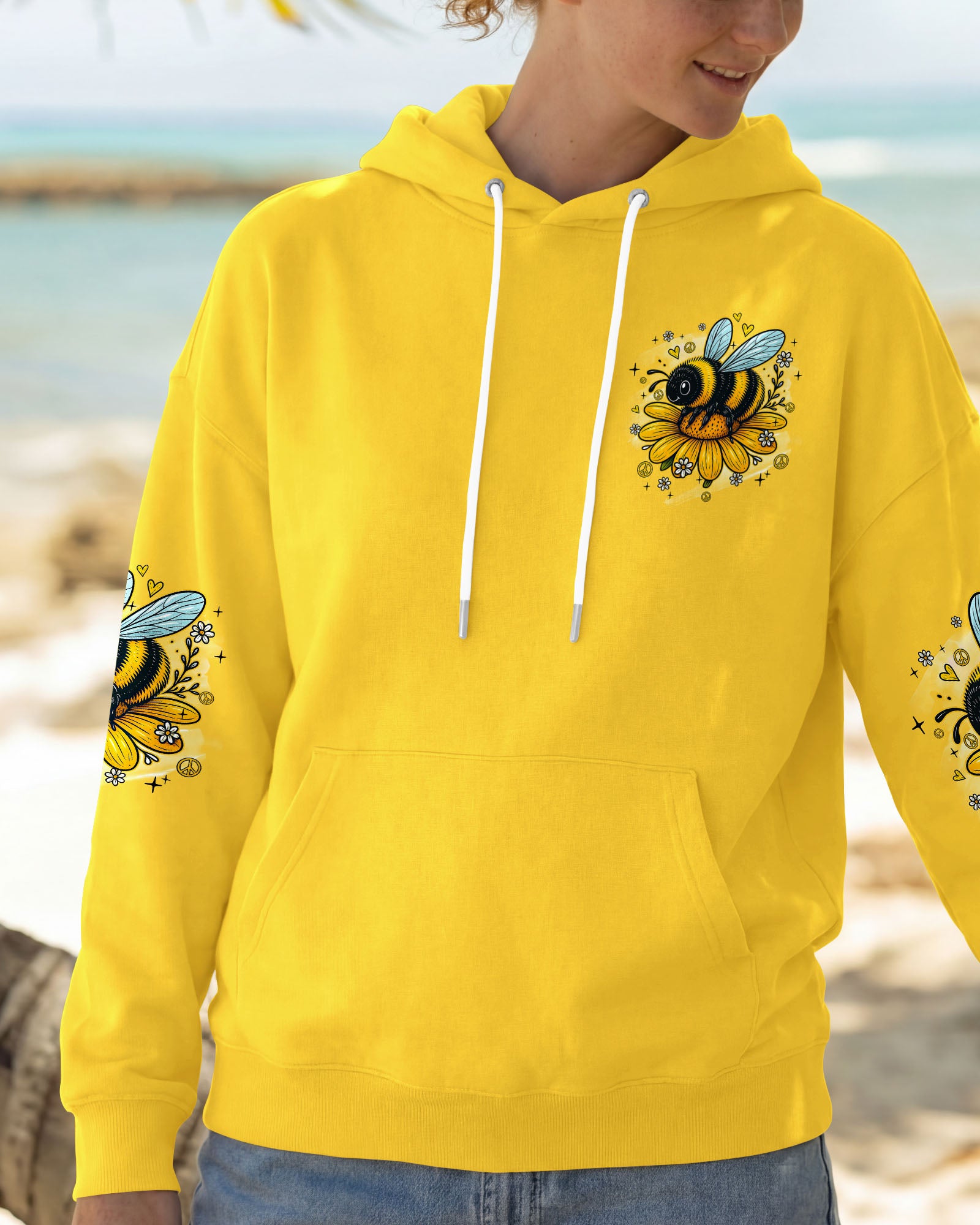 BEE HUMBLE BEE KIND LEAVE YOUR WORRIES BEHIND ALL OVER PRINT - TYQY1107262