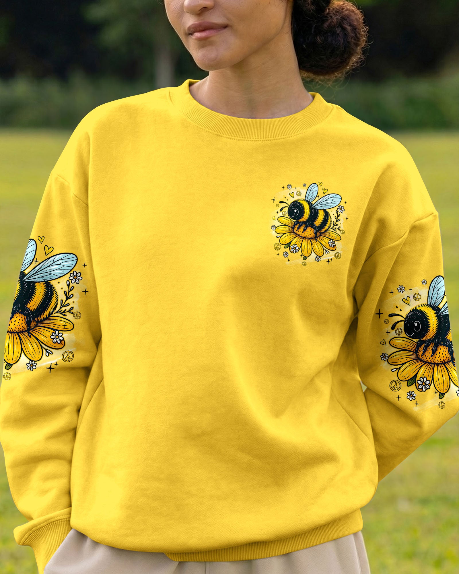BEE HUMBLE BEE KIND LEAVE YOUR WORRIES BEHIND ALL OVER PRINT - TYQY1107262