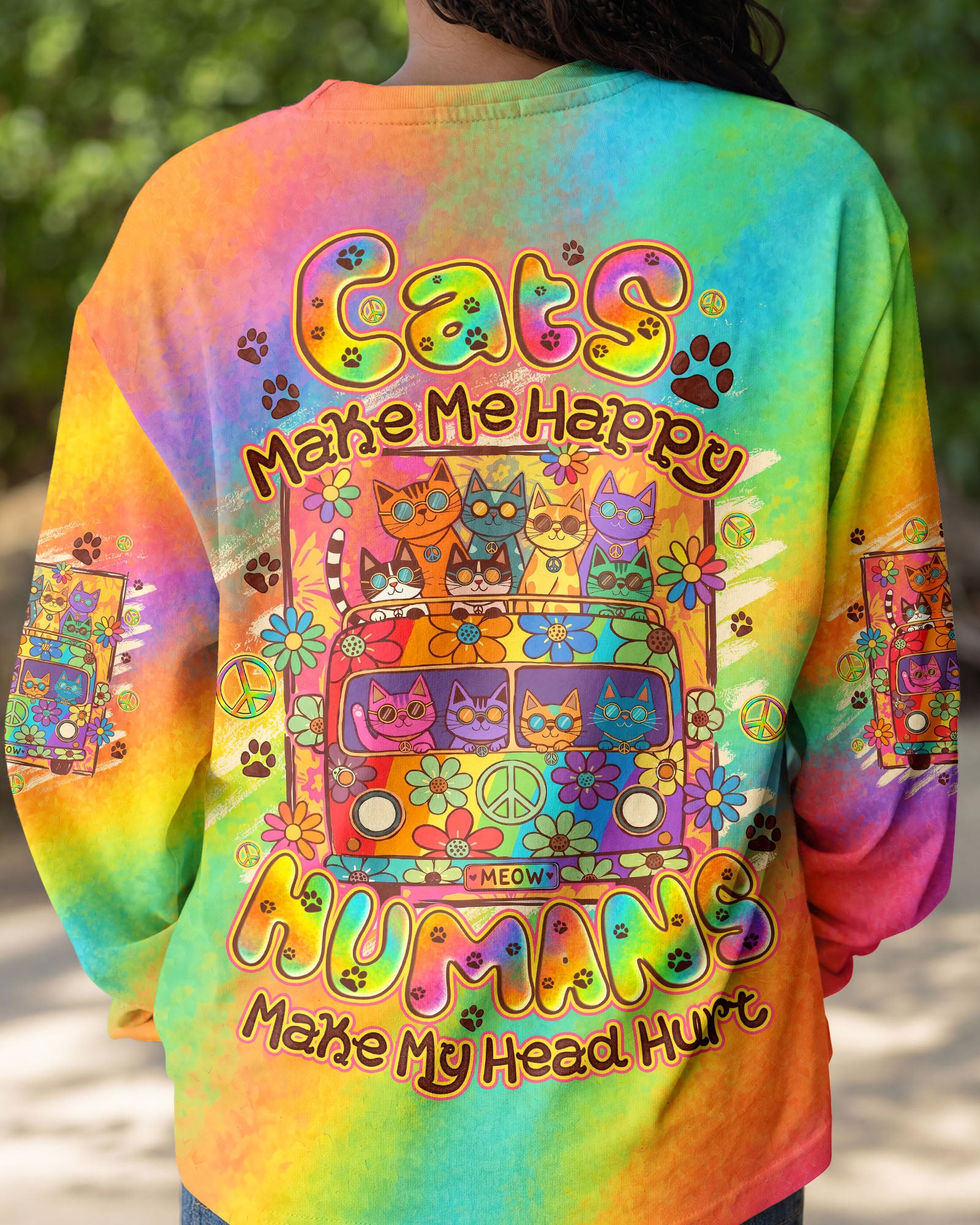CATS MAKE ME HAPPY  ALL OVER PRINT - TYQY1107263