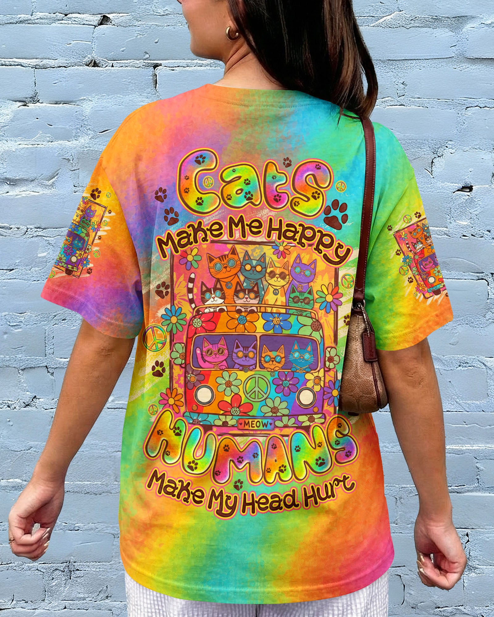 CATS MAKE ME HAPPY  ALL OVER PRINT - TYQY1107263