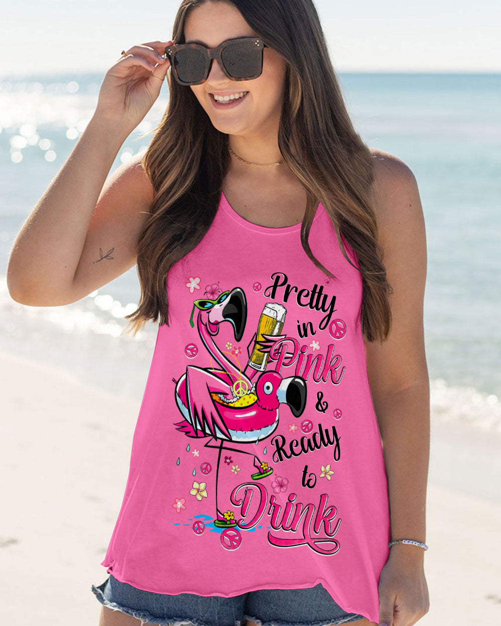 PRETTY IN PINK FLAMINGO ALL OVER PRINT - TYQY1204251