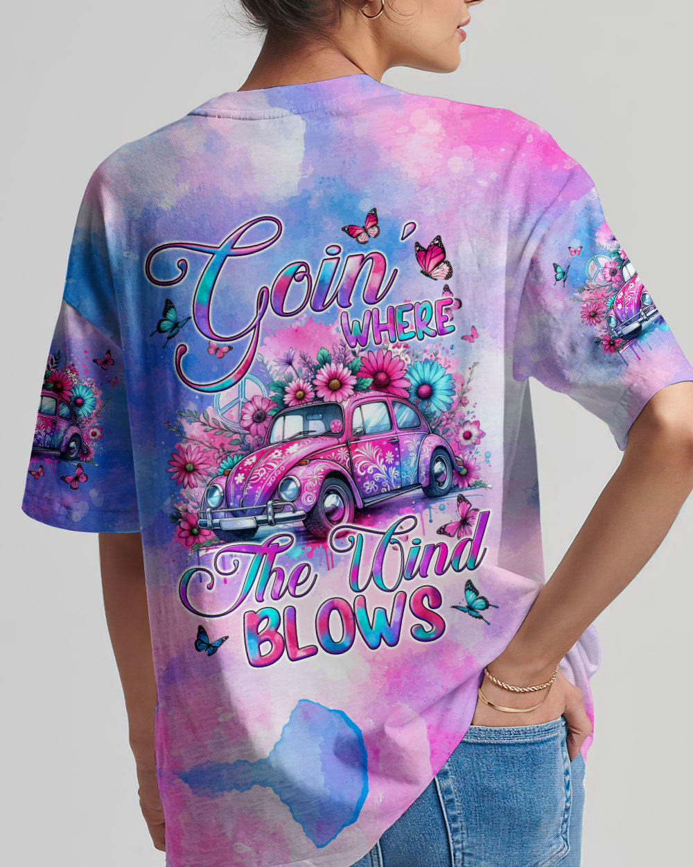 GOING WHERE THE WIND BLOWS TIE DYE ALL OVER PRINT - TYQY1206244