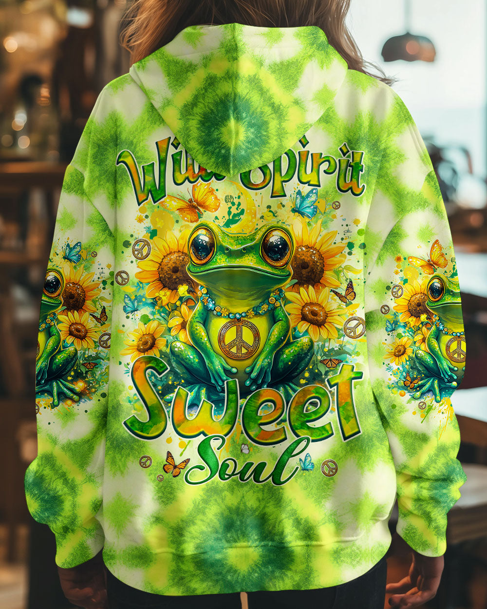 WILD SPIRIT SWEET SOUL FROG TIE DYE ALL OVER PRINT - TYQY1401251