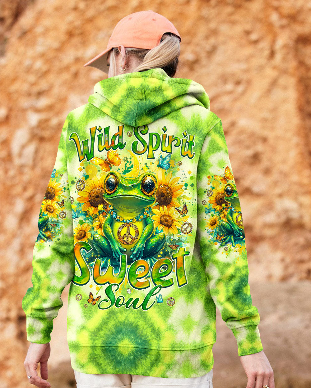 WILD SPIRIT SWEET SOUL FROG TIE DYE ALL OVER PRINT - TYQY1401251