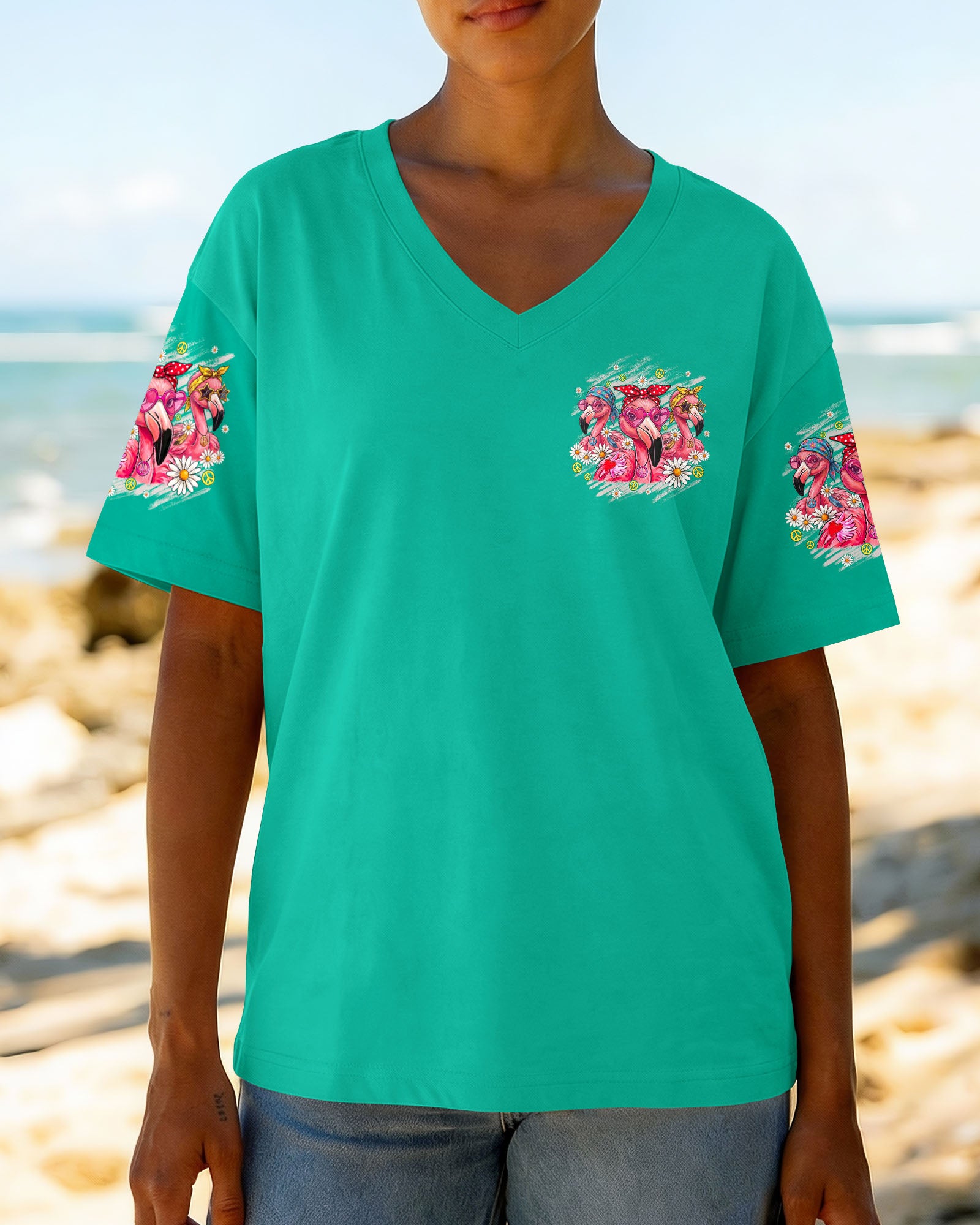 LET'S GO GIRLS FLAMINGO ALL OVER PRINT - TYQY1407263