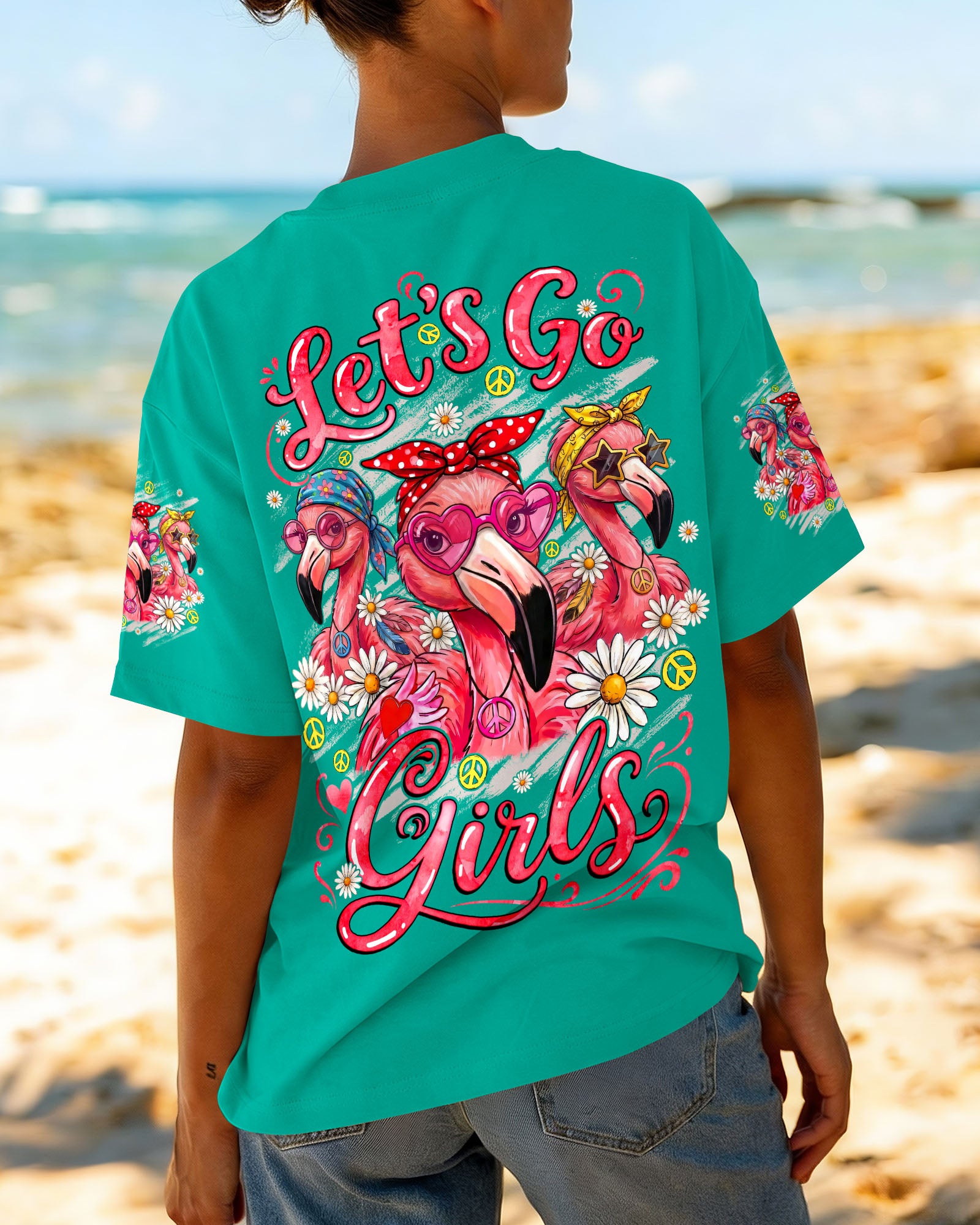 LET'S GO GIRLS FLAMINGO ALL OVER PRINT - TYQY1407263