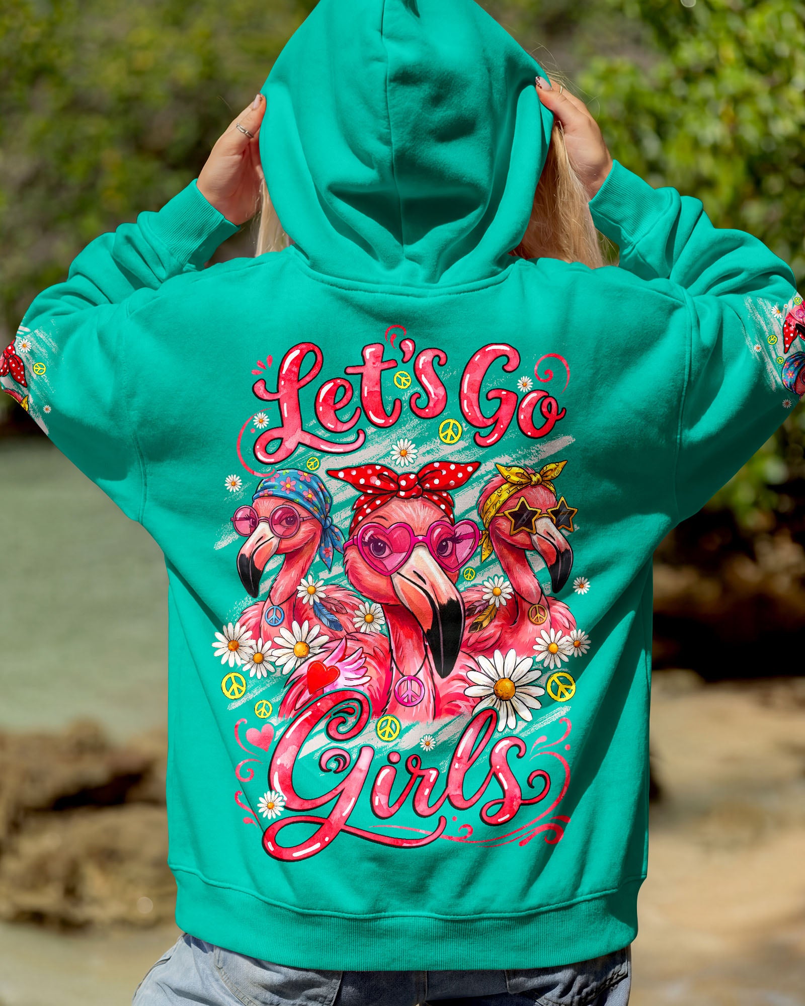 LET'S GO GIRLS FLAMINGO ALL OVER PRINT - TYQY1407263