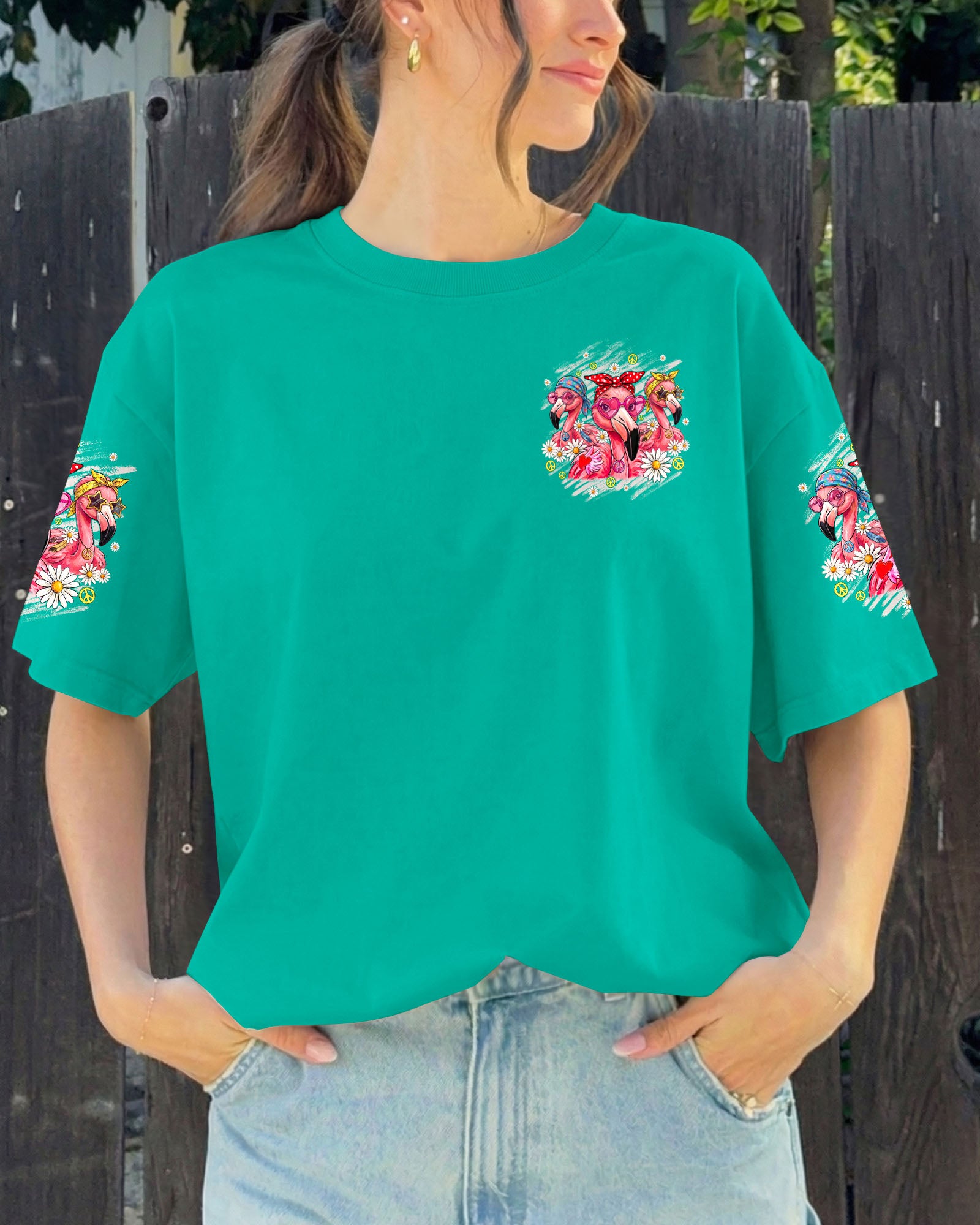 LET'S GO GIRLS FLAMINGO ALL OVER PRINT - TYQY1407263