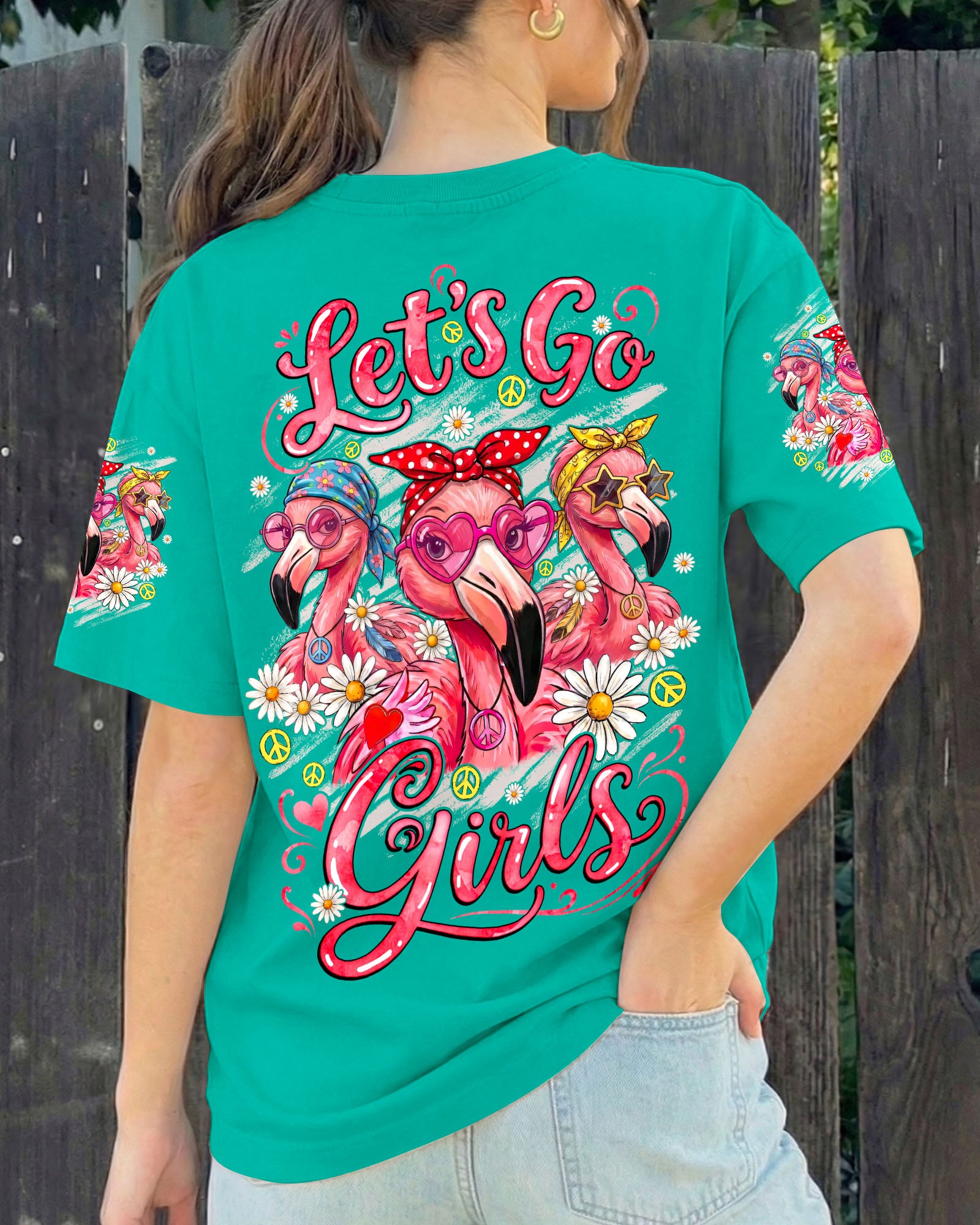 LET'S GO GIRLS FLAMINGO ALL OVER PRINT - TYQY1407263