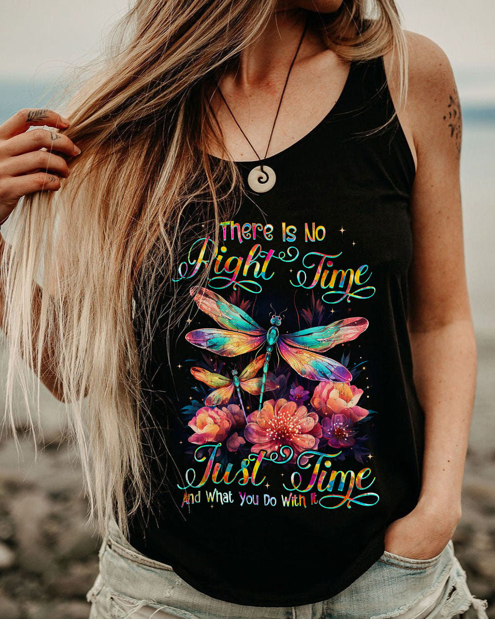 TIME AND WHAT YOU DO WITH IT DRAGONFLY ALL OVER PRINT - TYQY1602242