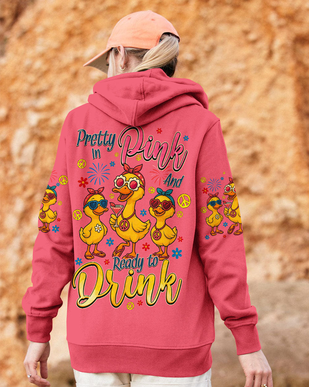 PRETTY IN PINK DUCK ALL OVER PRINT - TYQY1704252