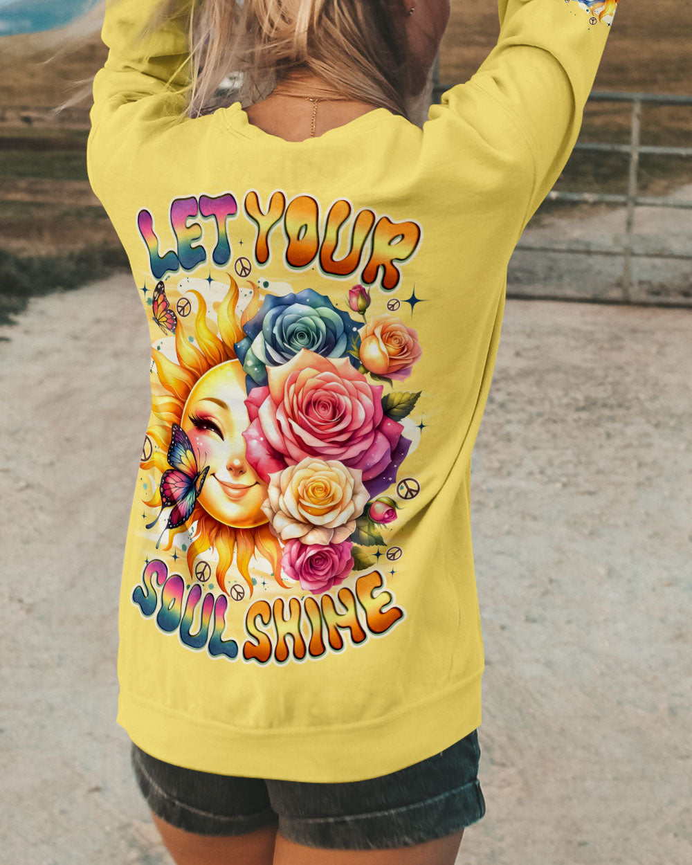 LET YOUR SOUL SHINE HIPPIE SUN ALL OVER PRINT - TYQY1707252