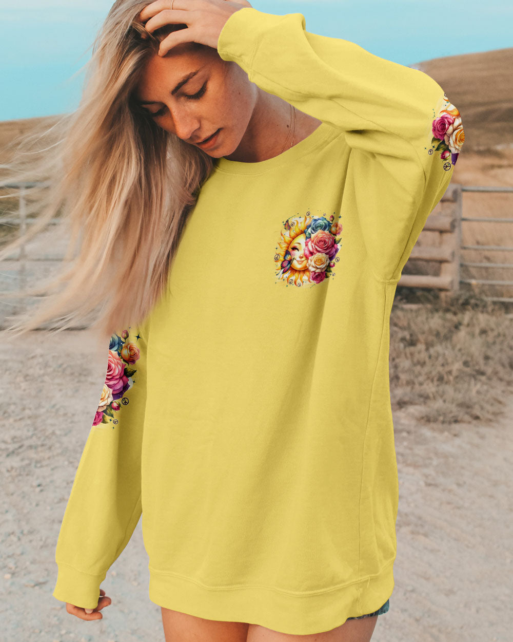LET YOUR SOUL SHINE HIPPIE SUN ALL OVER PRINT - TYQY1707252