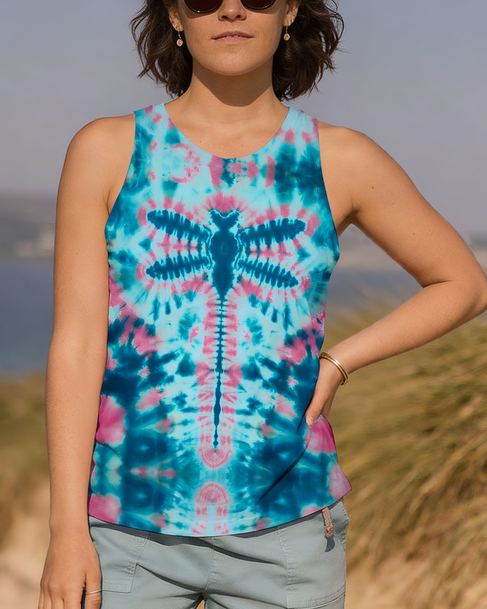 DRAGONFLY TIE DYE ALL OVER PRINT - TYQY1712251