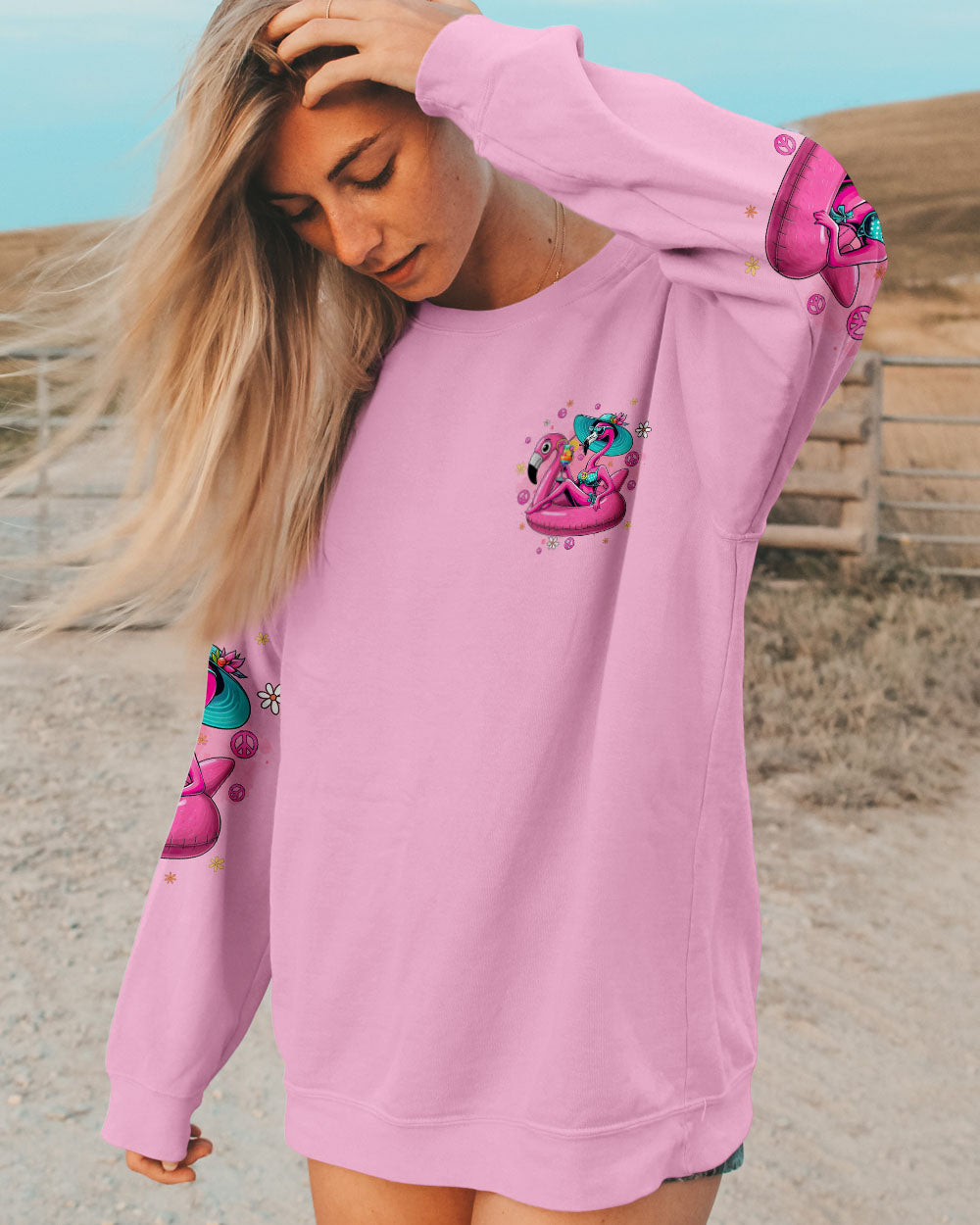 PRETTY IN PINK FLAMINGO ALL OVER PRINT - TYQY1803253