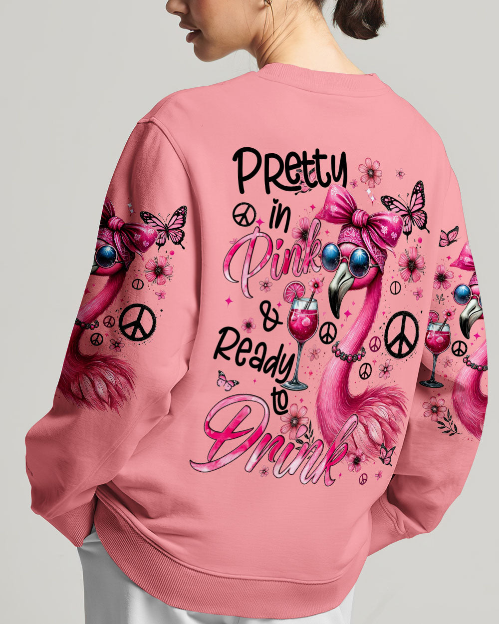 PRETTY IN PINK FLAMINGO ALL OVER PRINT - TYQY1806244
