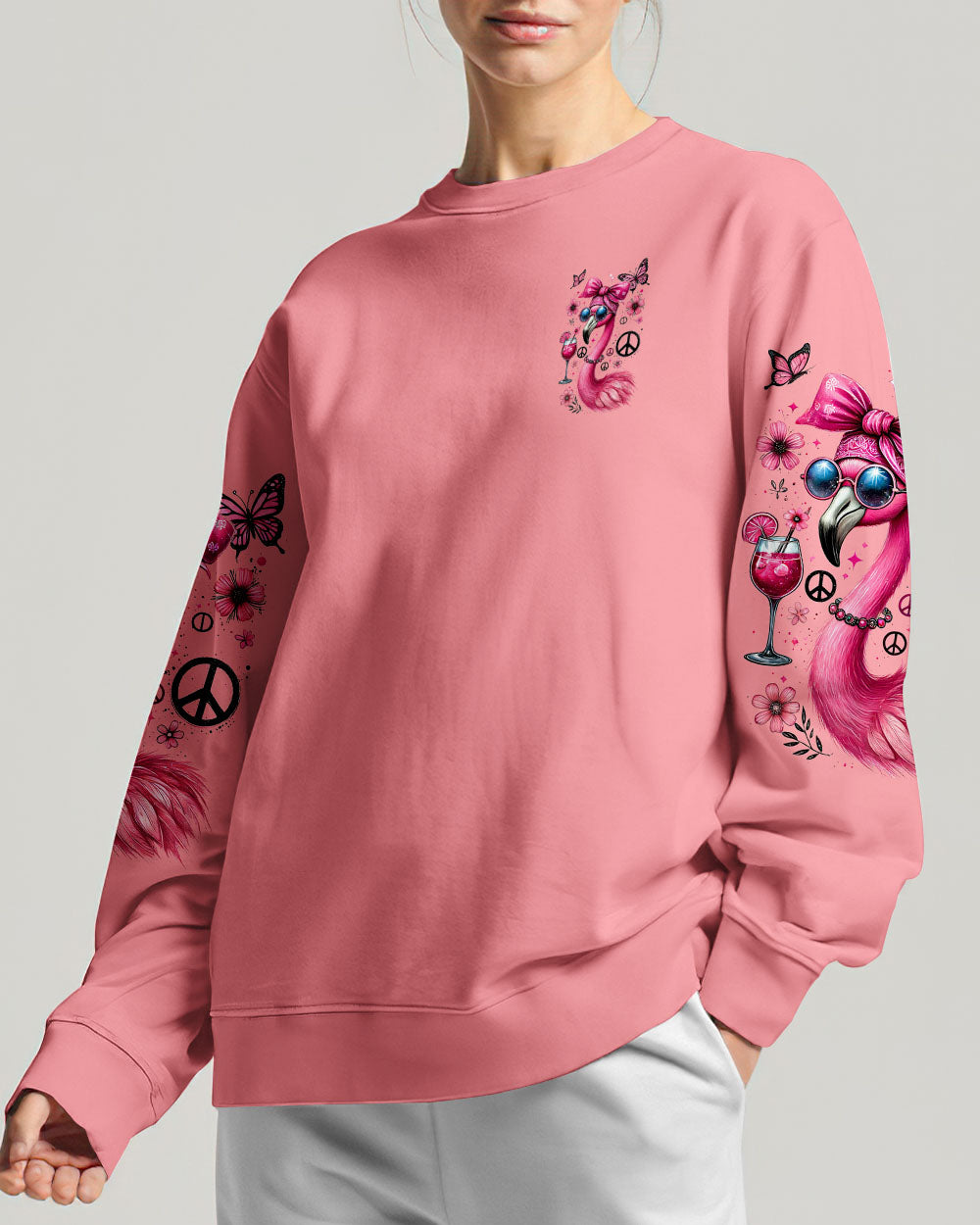 PRETTY IN PINK FLAMINGO ALL OVER PRINT - TYQY1806244