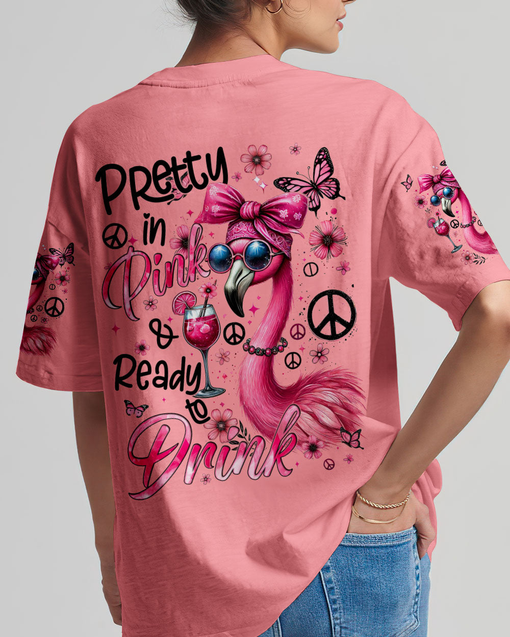 PRETTY IN PINK FLAMINGO ALL OVER PRINT - TYQY1806244
