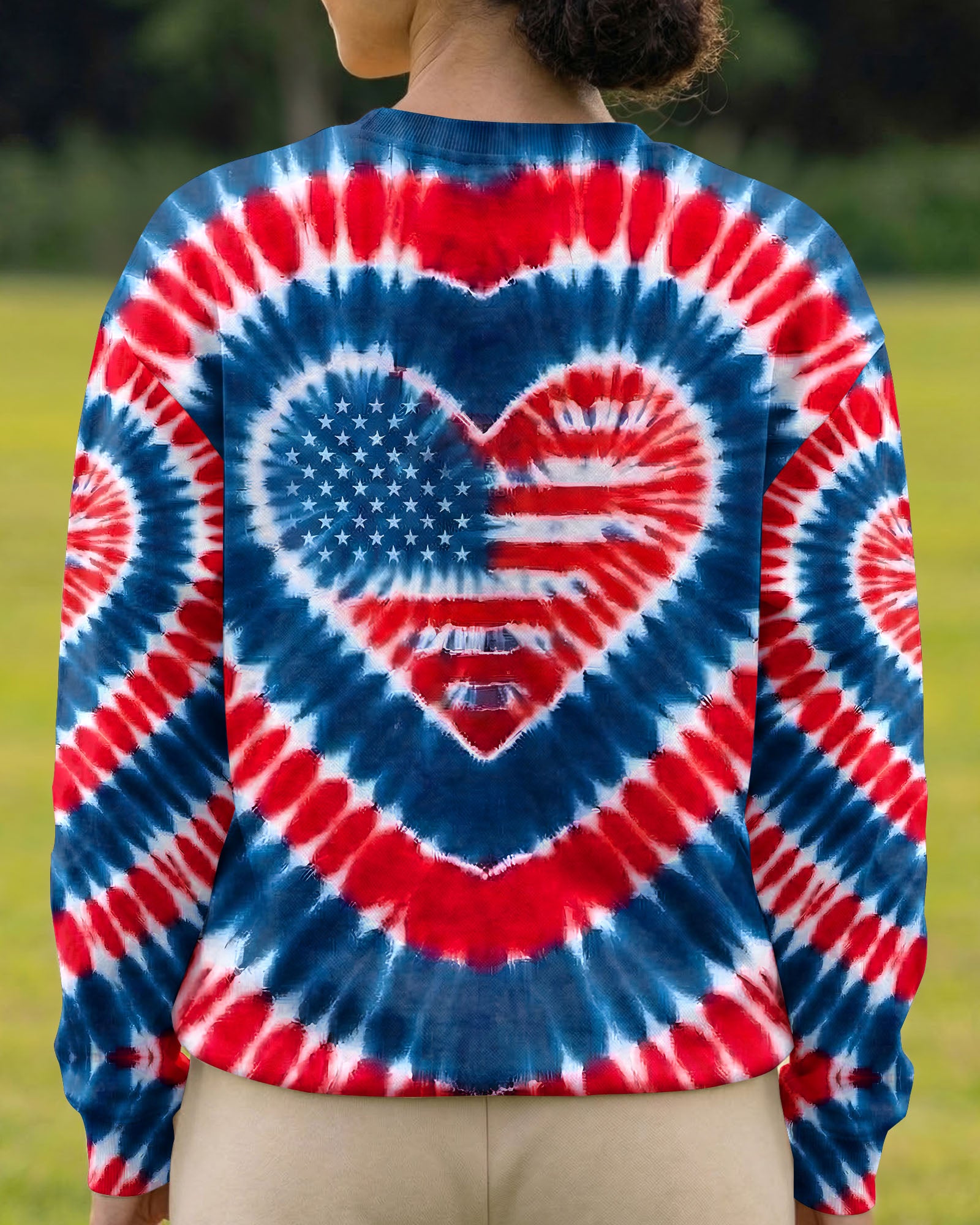 RED WHITE AND BLUE HEART FREEDOM ALL OVER PRINT - TYQY1903262