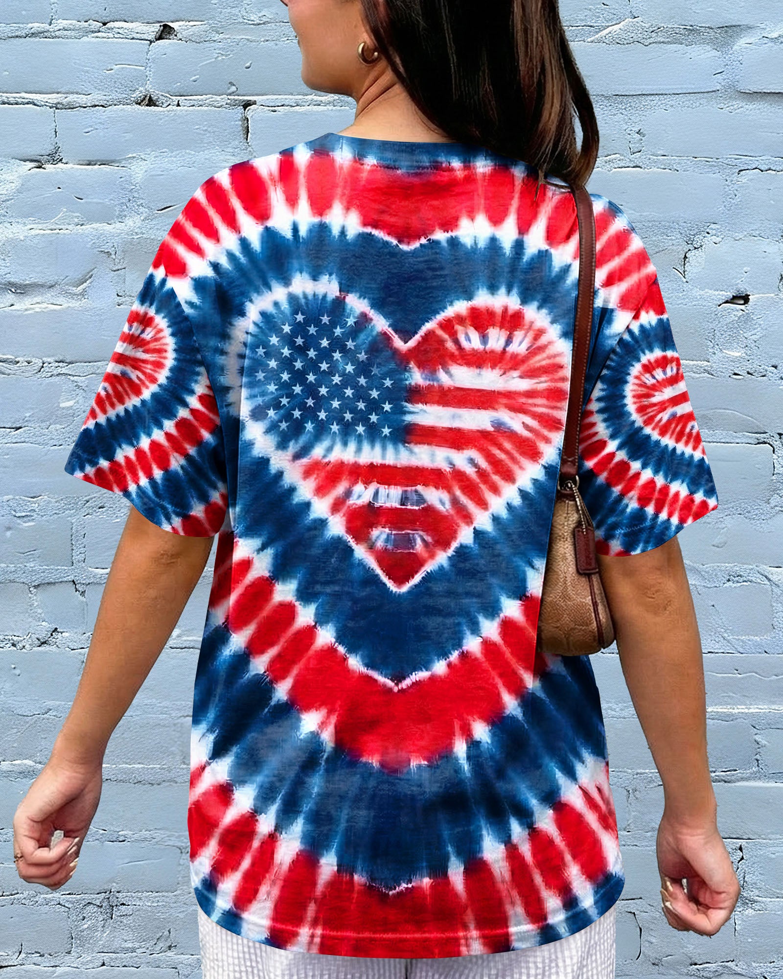 RED WHITE AND BLUE HEART FREEDOM ALL OVER PRINT - TYQY1903262