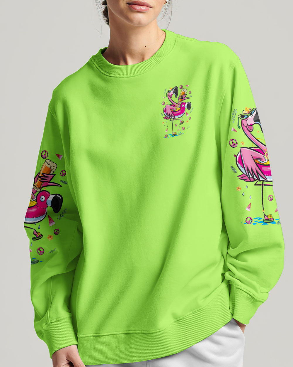 LET'S GET FLOCKED UP FLAMINGO ALL OVER PRINT - TYQY1906244