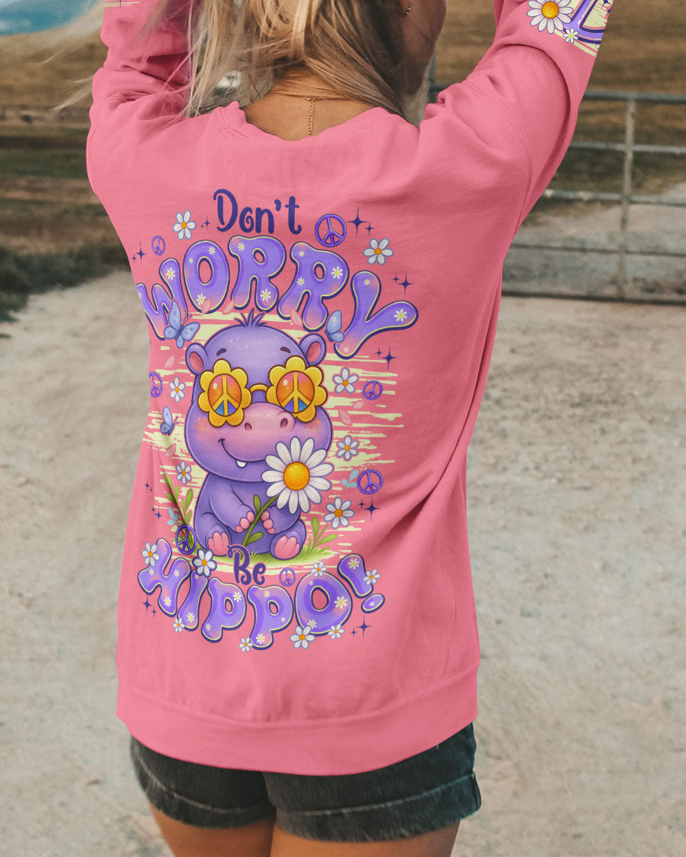 DON'T WORRY BE HIPPO ALL OVER PRINT - TYQY1906254