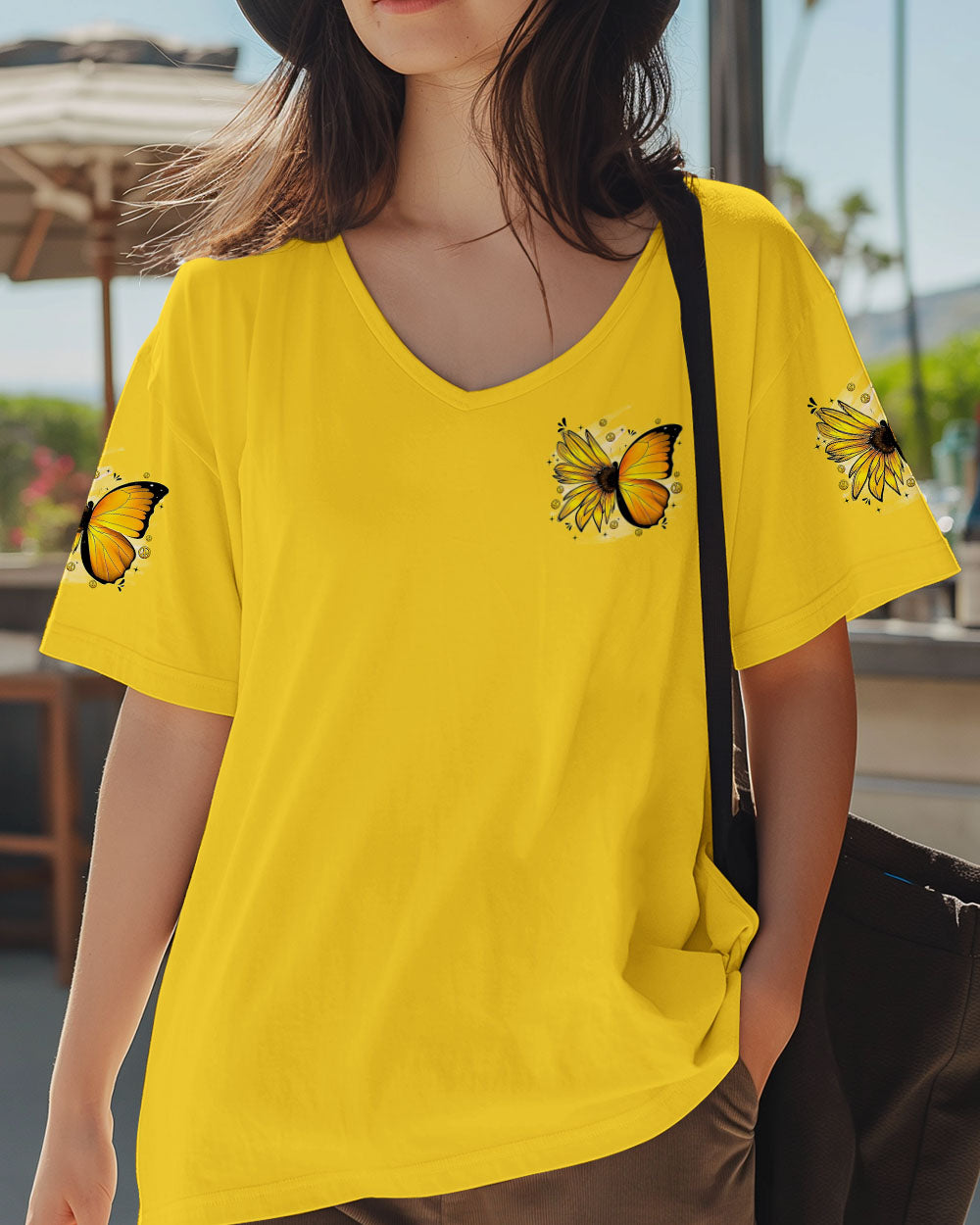 WHAT A WONDERFUL WORLD BUTTERFLY SUNFLOWER ALL OVER PRINT - TYQY2009254