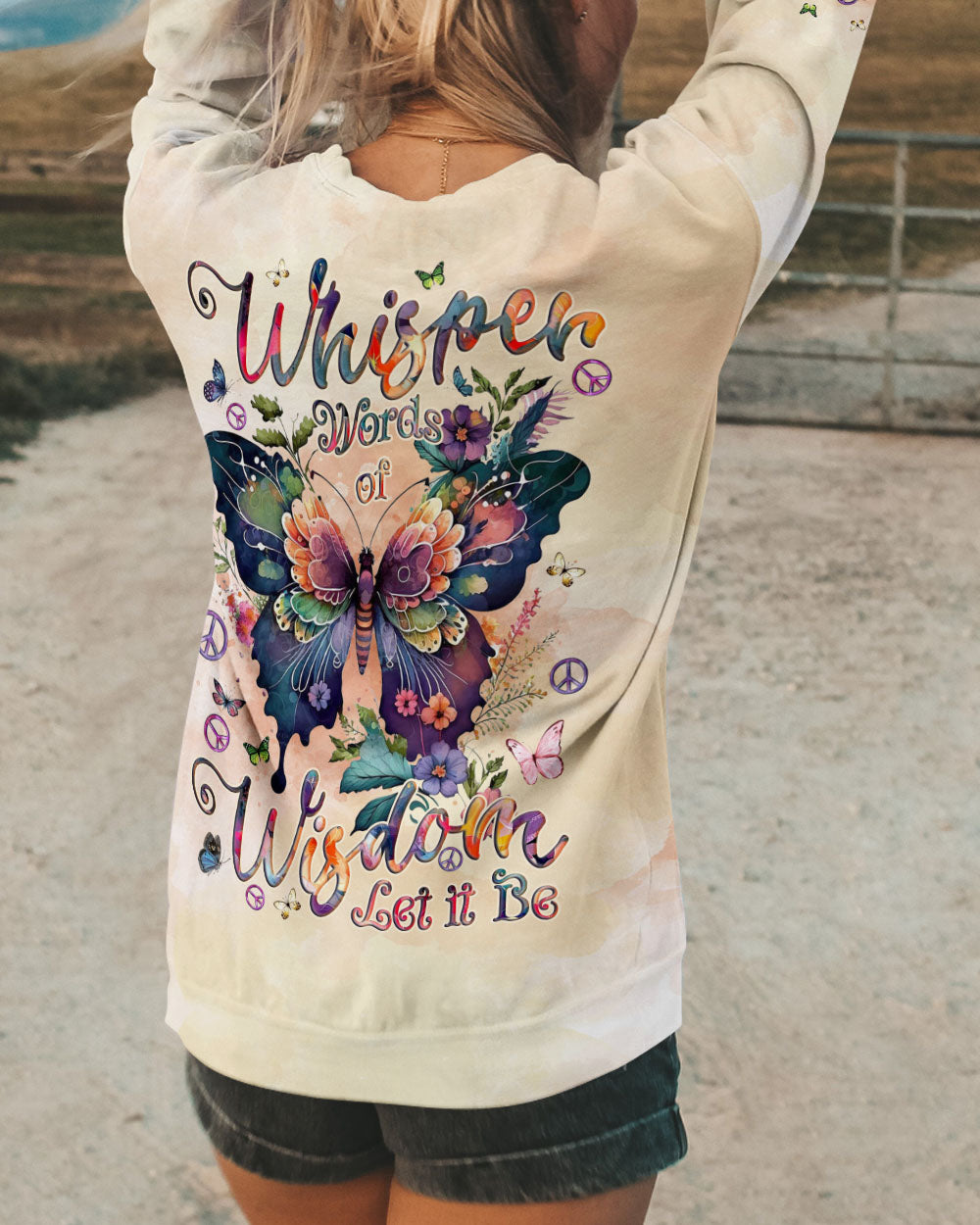 WHISPER WORDS OF WISDOM LET IT BE BUTTERFLY ALL OVER PRINT - TYQY2012242