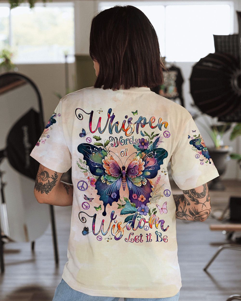 WHISPER WORDS OF WISDOM LET IT BE BUTTERFLY ALL OVER PRINT - TYQY2012242