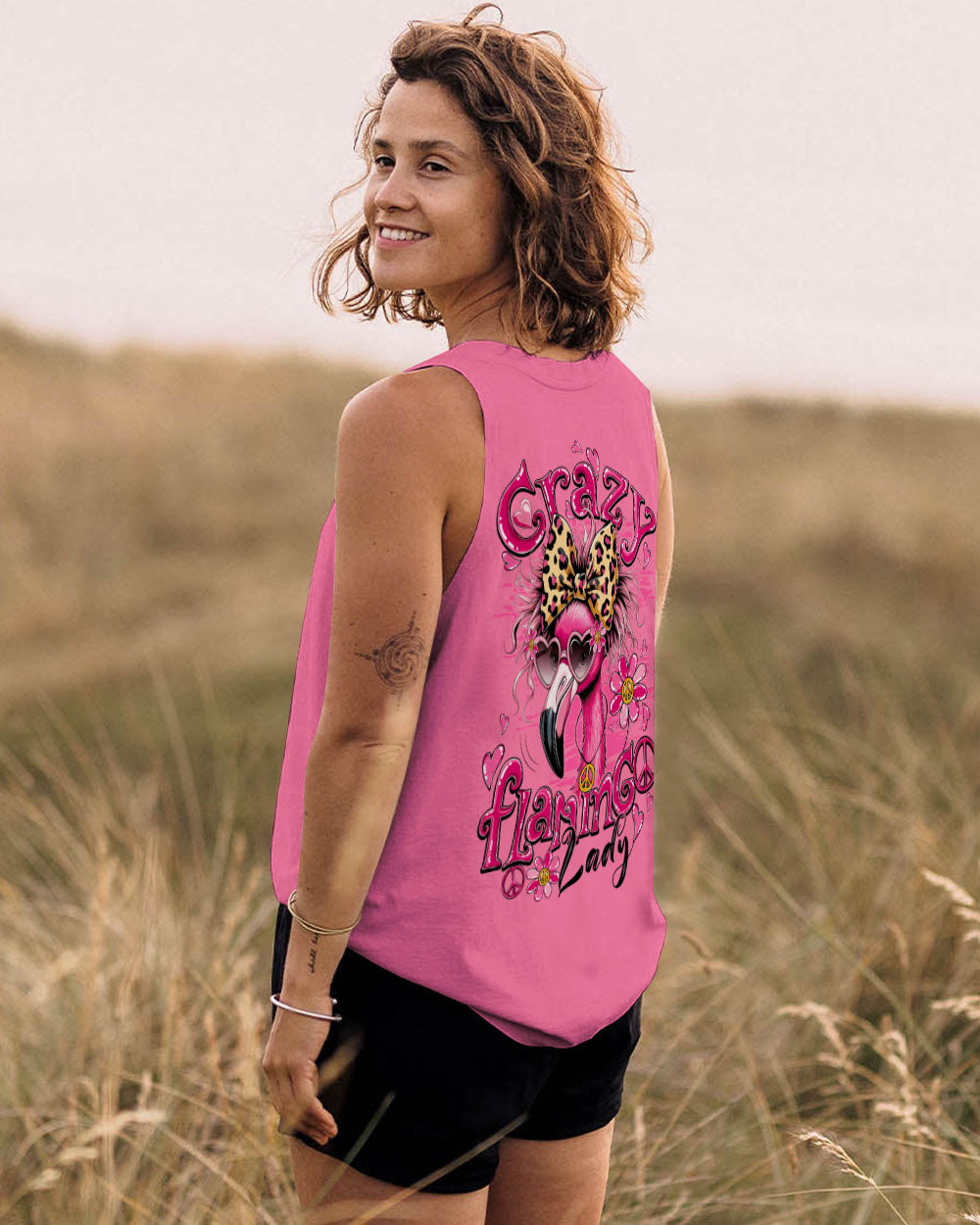 CRAZY FLAMINGO LADY HIPPIE ALL OVER PRINT - TYQY2105253