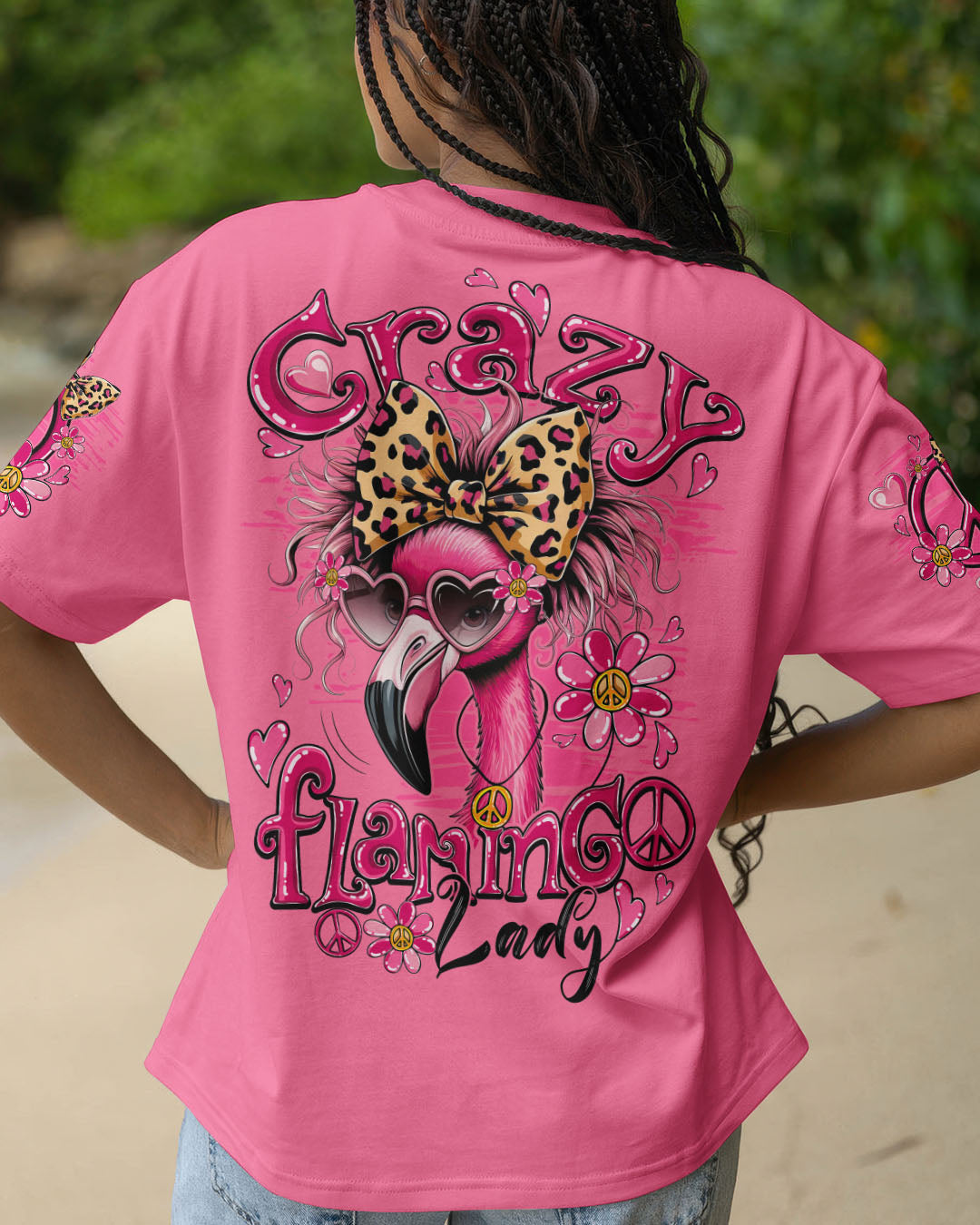 CRAZY FLAMINGO LADY HIPPIE ALL OVER PRINT - TYQY2105253