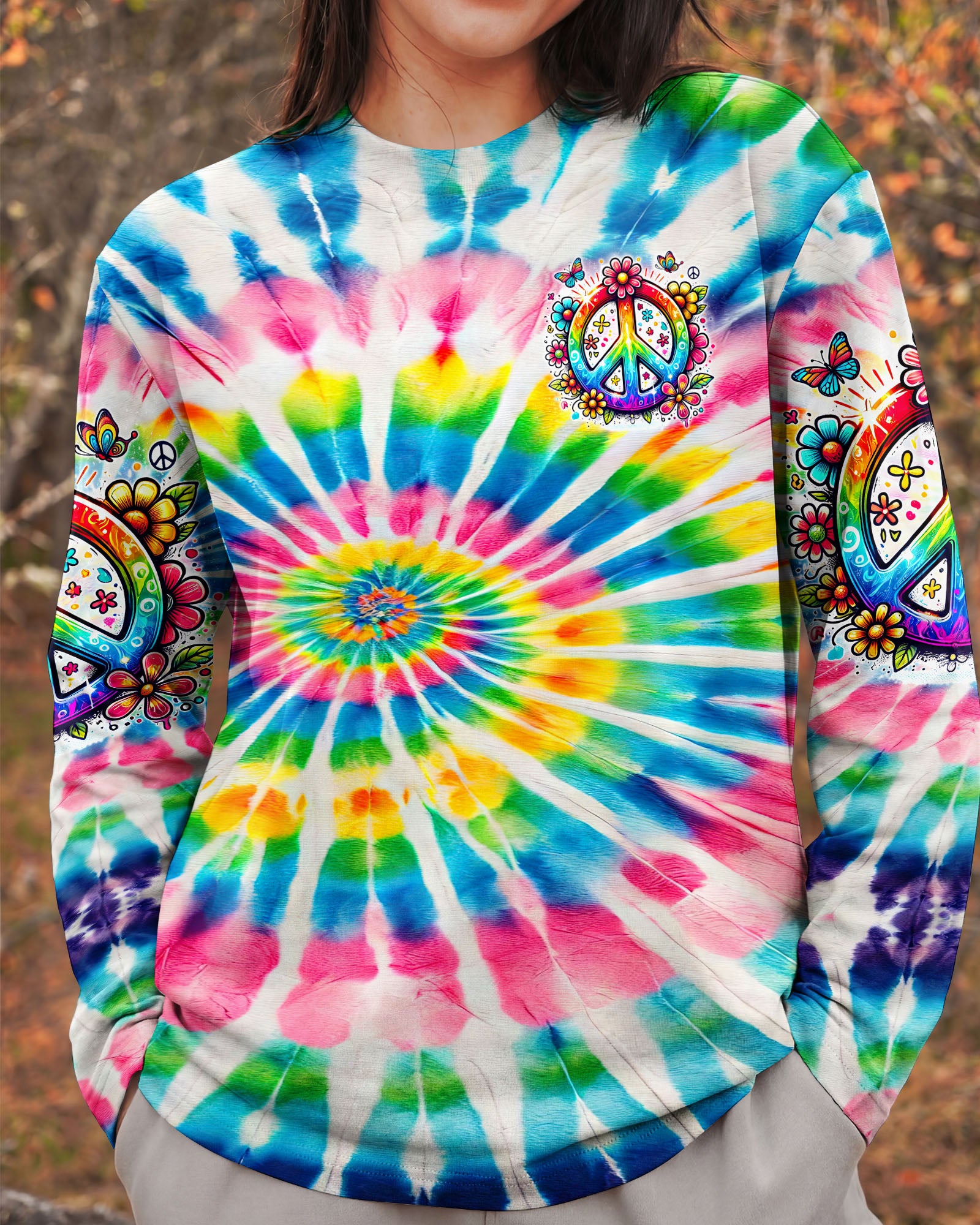 IMAGINE ALL THE PEOPLE LIVING LIFE IN PEACE TIE DYE ALL OVER PRINT - TYQY2203254