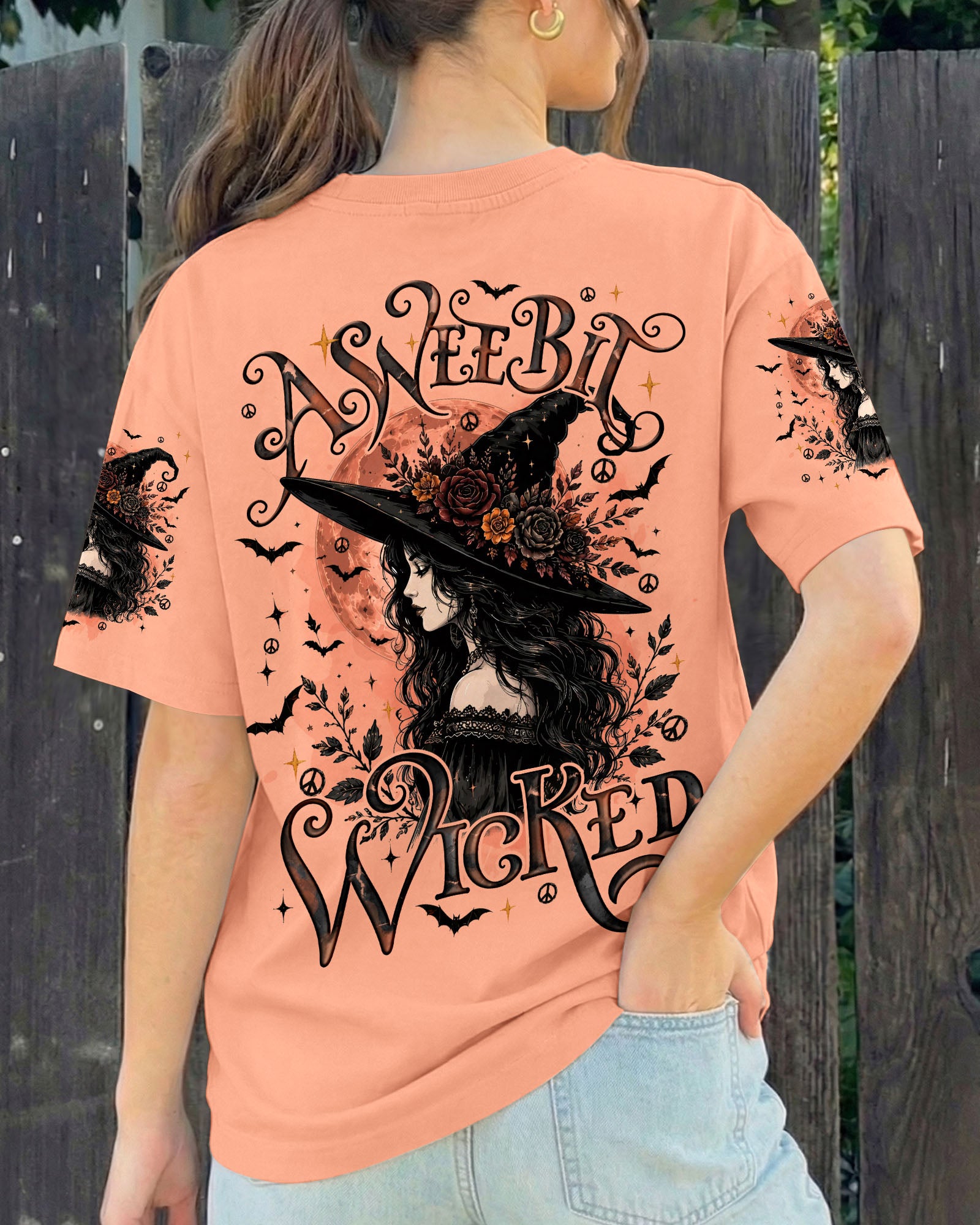 A WEE BIT WICKED HALLOWEEN WITCH ALL OVER PRINT - TYQY2207261