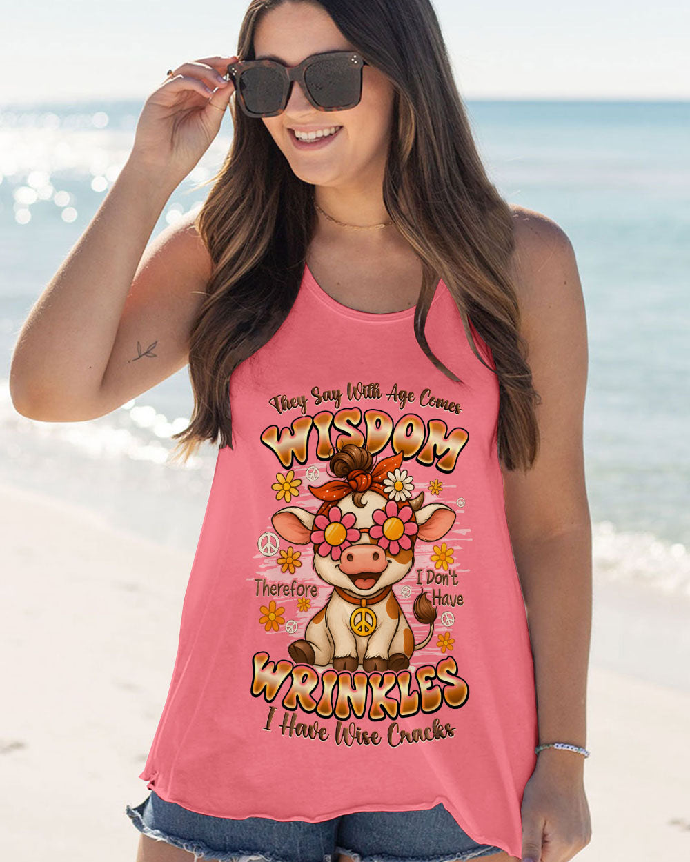 THEY SAY WITH AGE COMES WISDOM COW ALL OVER PRINT - TYQY2209253