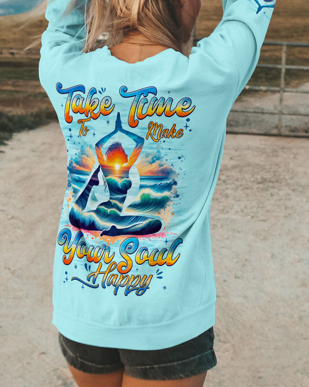 TAKE THE TIME TO MAKE YOUR SOUL HAPPY YOGA ALL OVER PRINT - TYQY2211243