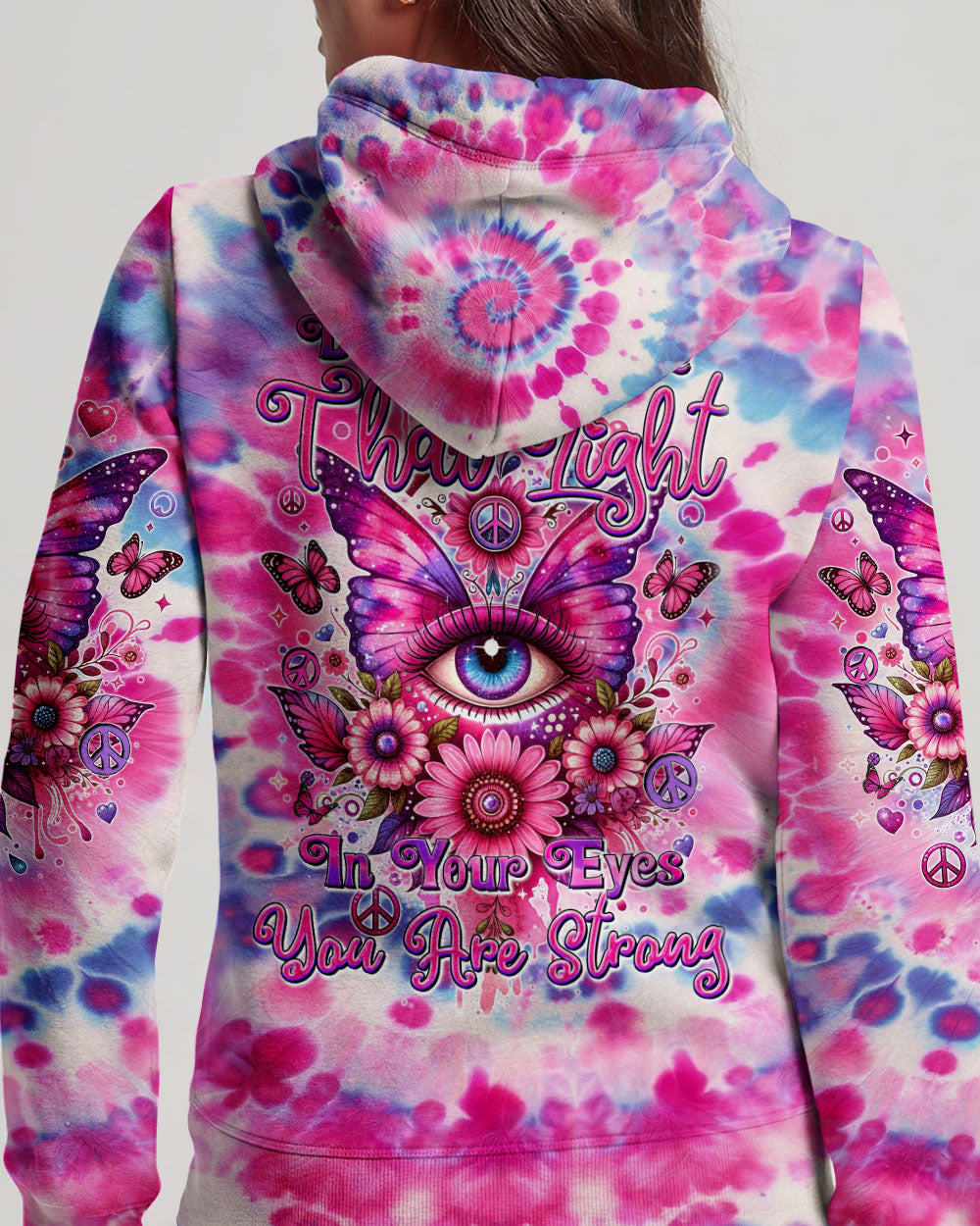 YOU ARE STRONG EYE BUTTERFLY TIE DYE ALL OVER PRINT - TYQY2301242
