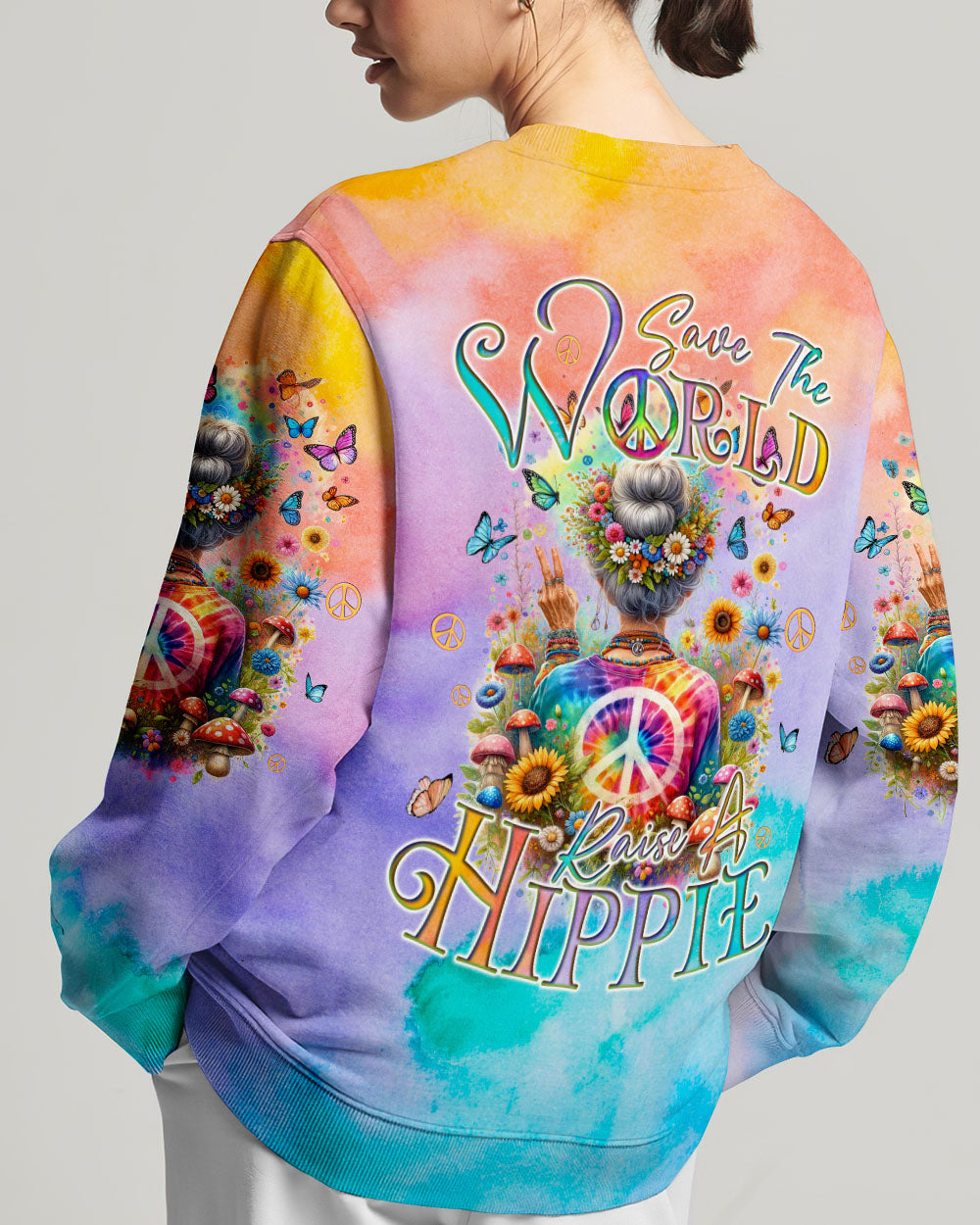 SAVE THE WORLD RAISE A HIPPIE FROG ALL OVER PRINT - TYQY2303233