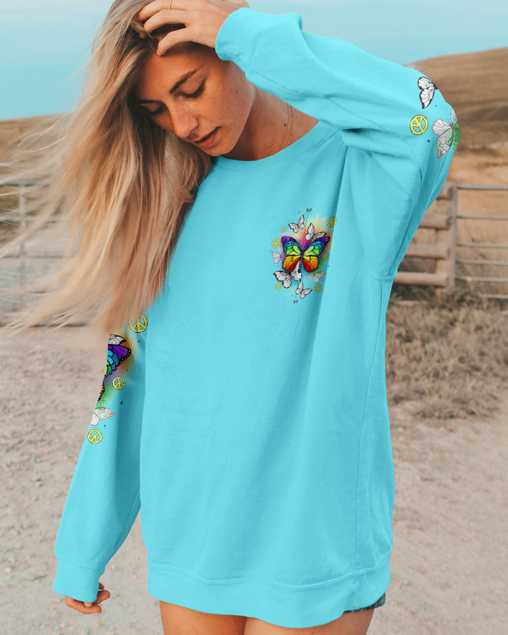 JUST BREATHE BUTTERFLIES INFINITY ALL OVER PRINT - TYQY2404242