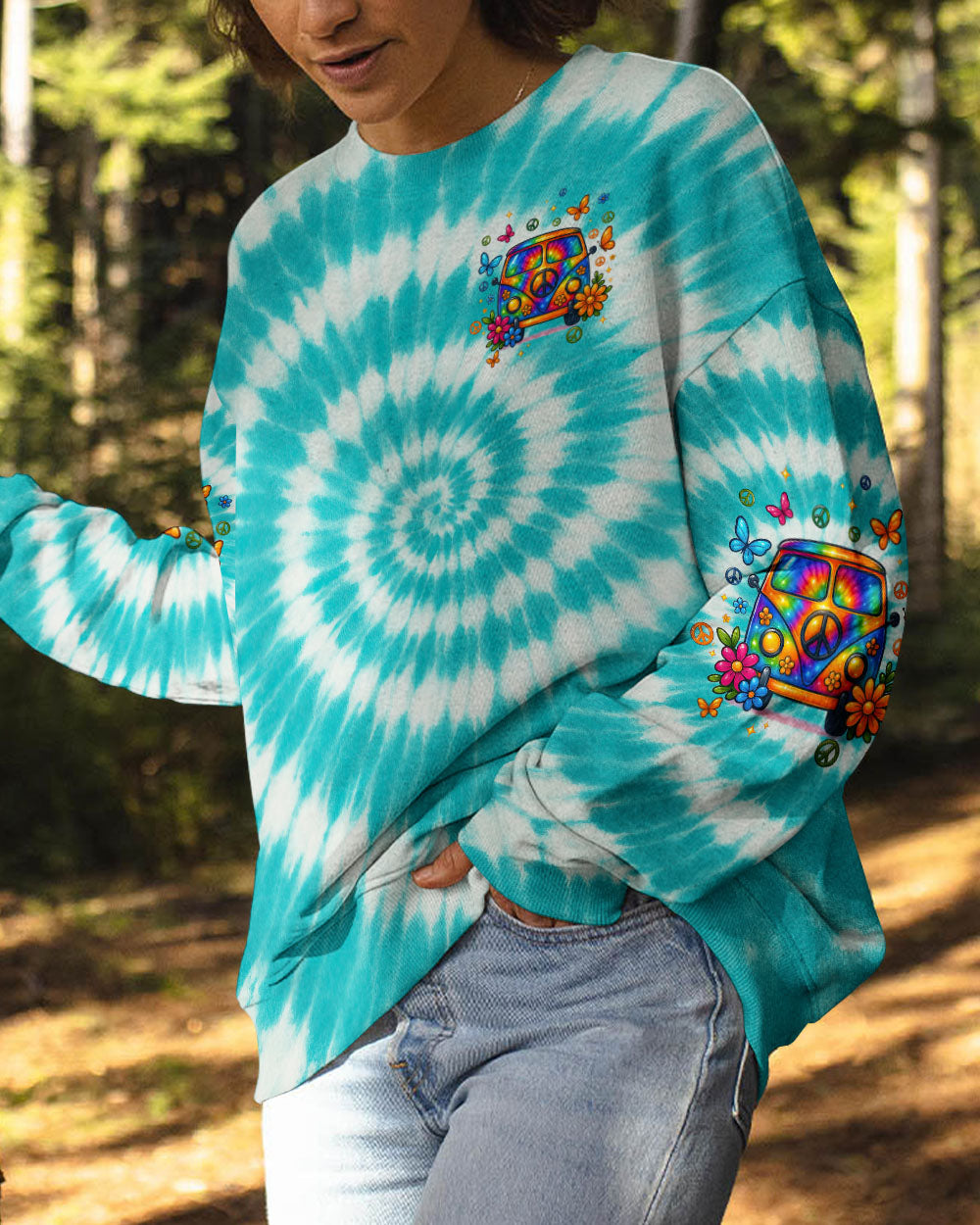 RUNNING AGAINST THE WIND TIE DYE ALL OVER PRINT - TYQY2404251