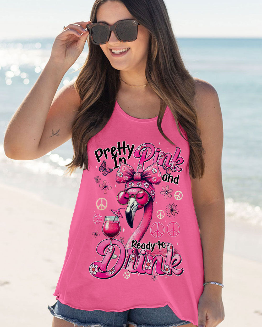 PRETTY IN PINK FLAMINGO ALL OVER PRINT - TYQY2506243