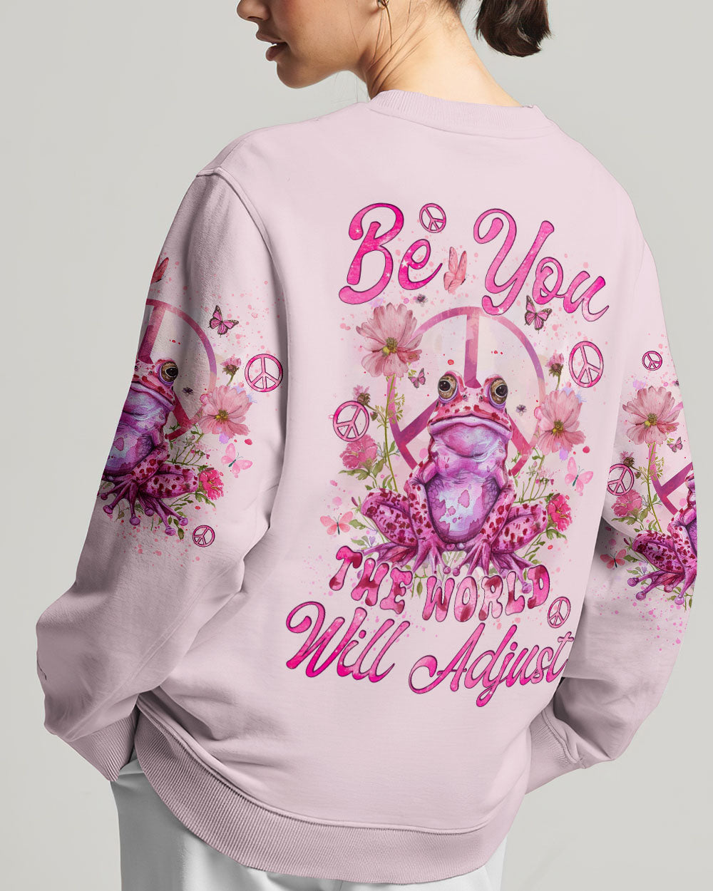 BE YOU THE WORLD WILL ADJUST FROG ALL OVER PRINT - TYQY2602242