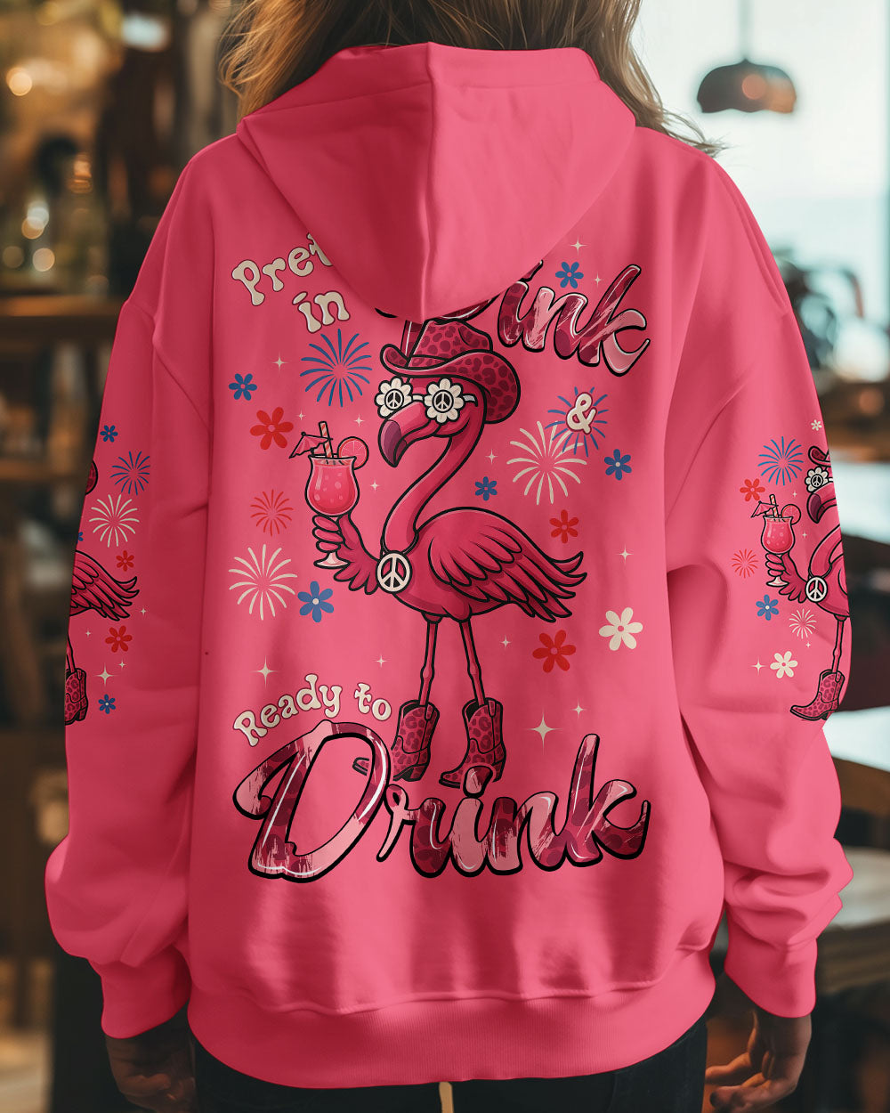 PRETTY IN PINK FLAMINGO COWBOY ALL OVER PRINT - TYQY2605251
