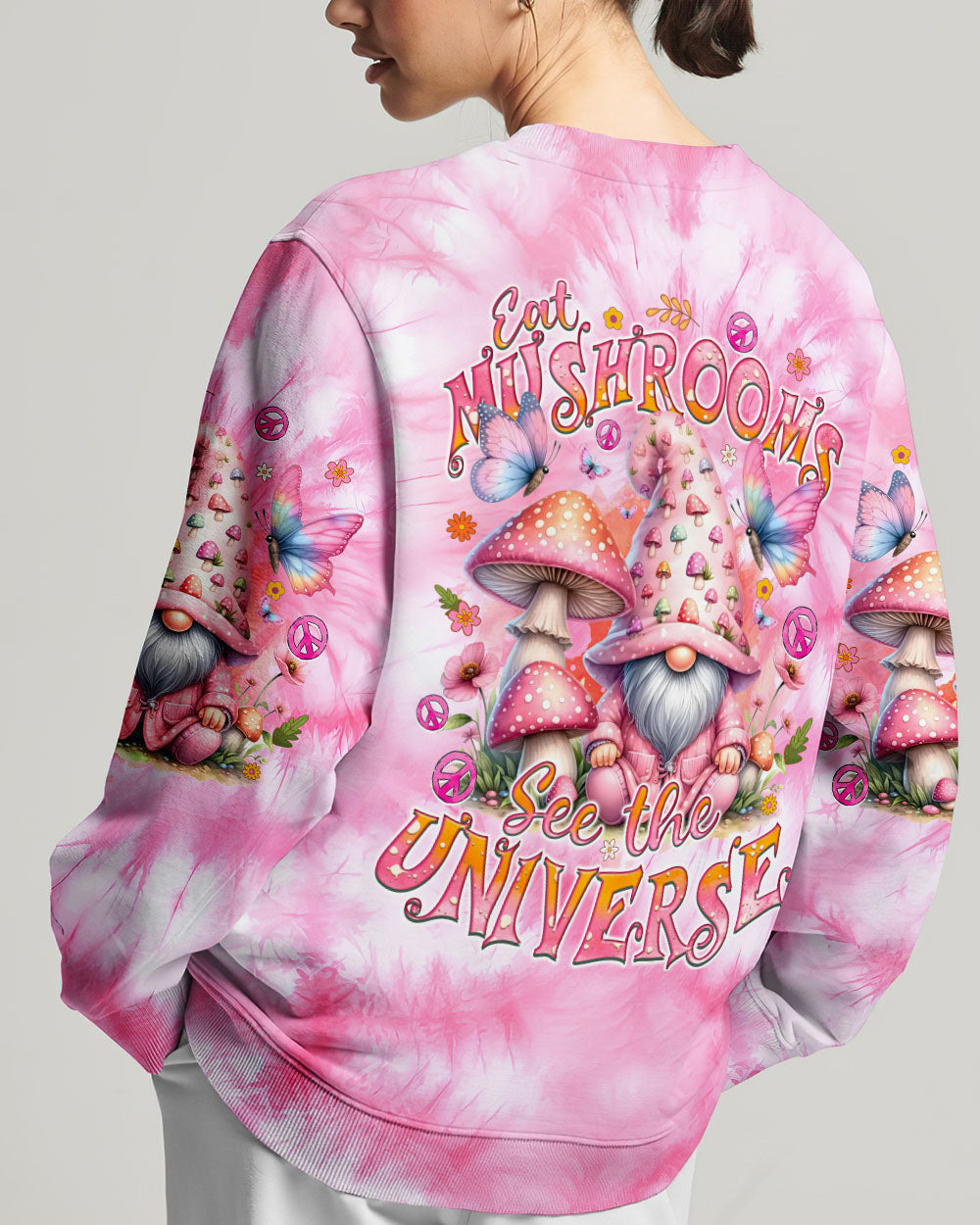 EAT MUSHROOMS SEE THE UNIVERSE GNOME ALL OVER PRINT - TYQY2606244
