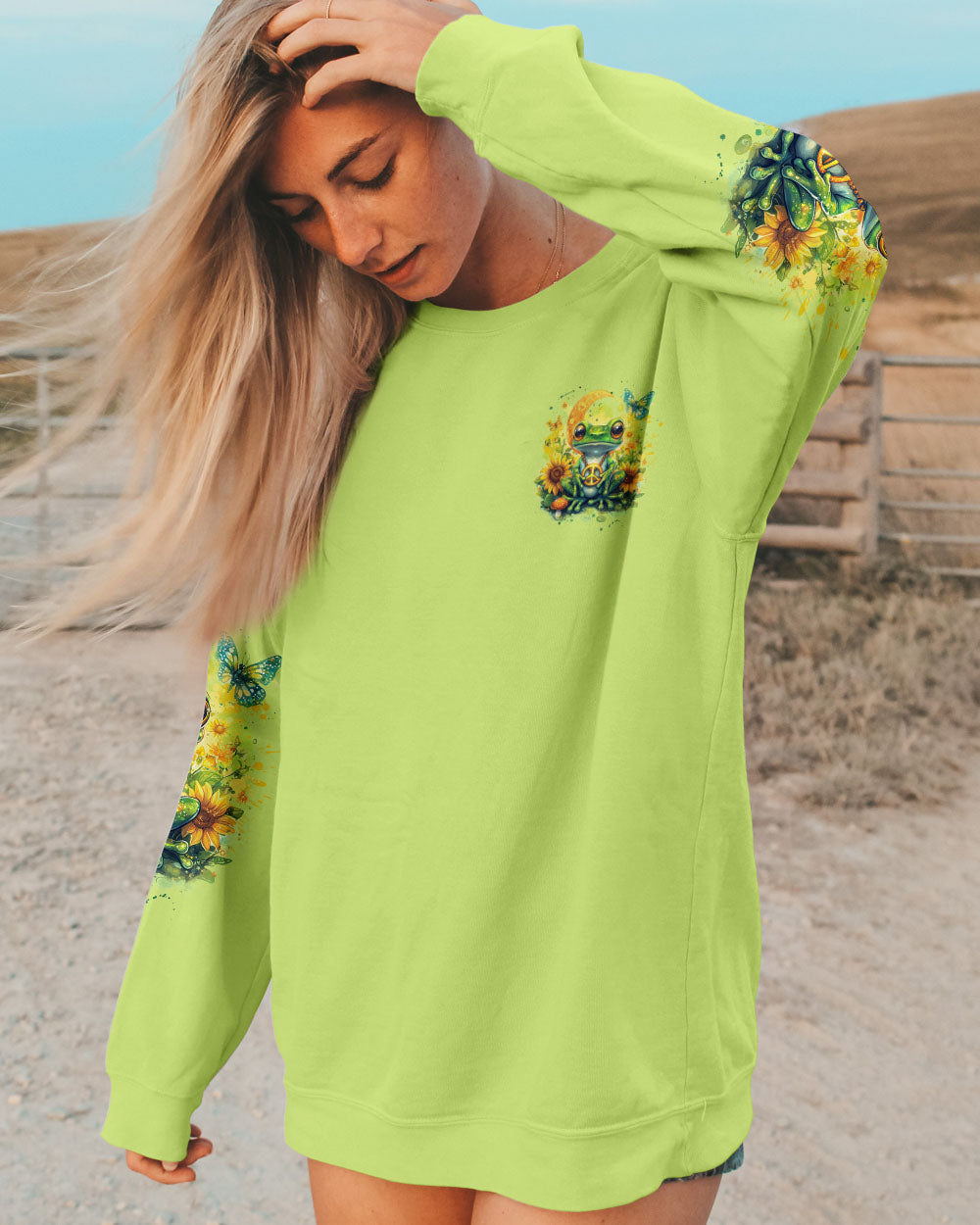 BE YOU THE WORLD WILL ADJUST FROG ALL OVER PRINT - TYQY2703255