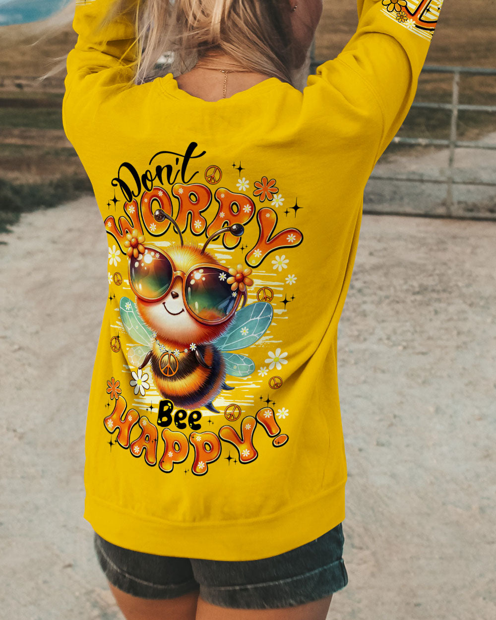 DON' WORRY BEE HAPPY ALL OVER PRINT - TYQY2805255