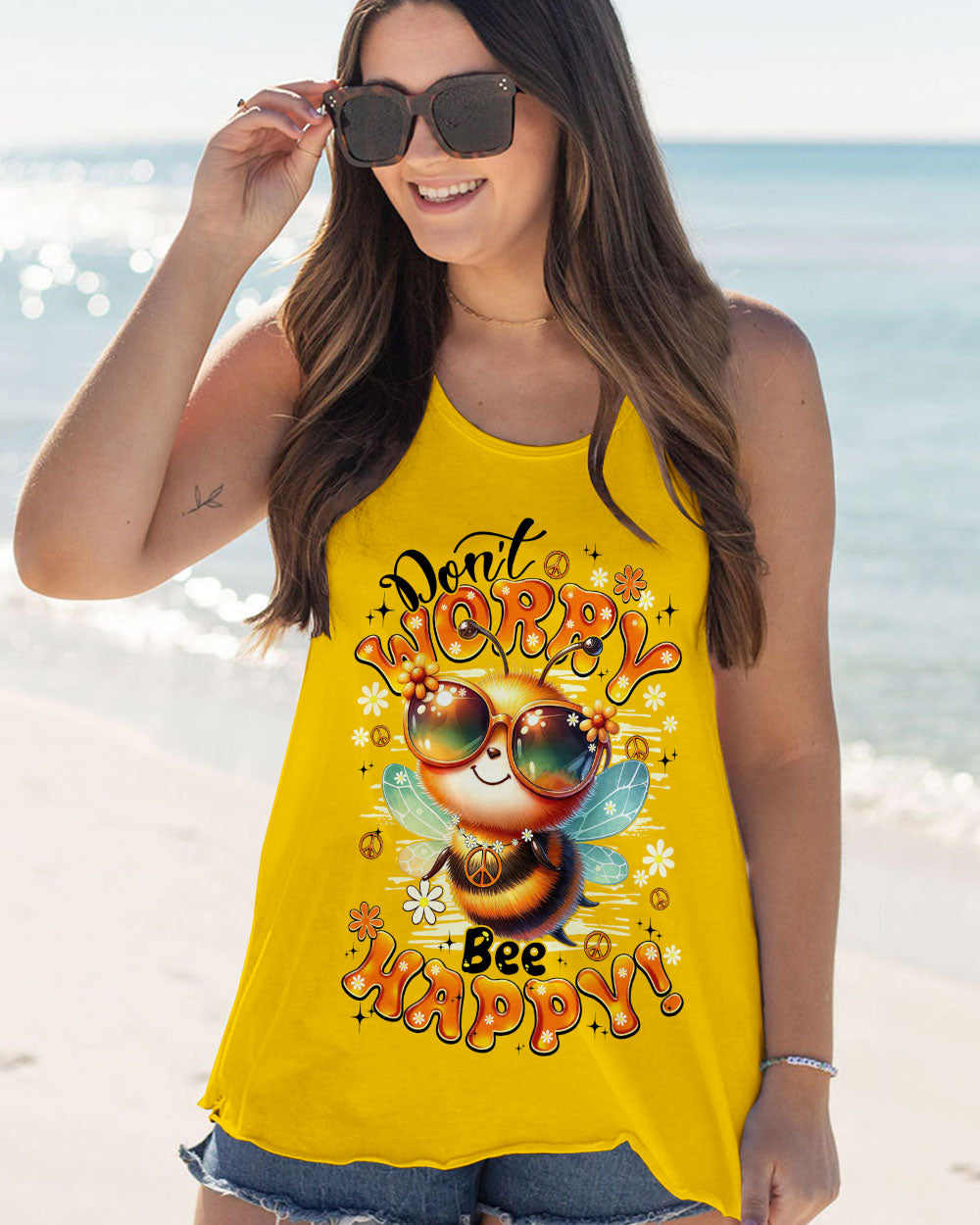 DON' WORRY BEE HAPPY ALL OVER PRINT - TYQY2805255